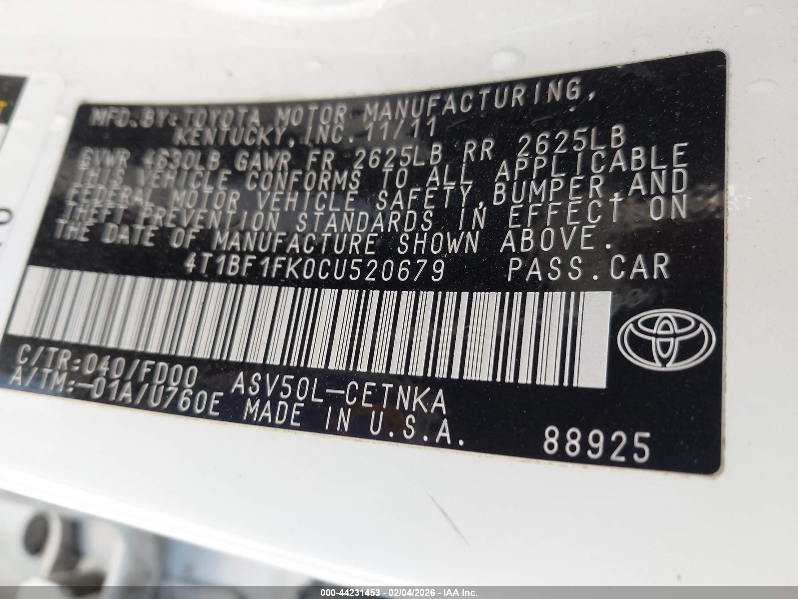 TOYOTA CAMRY image 9
