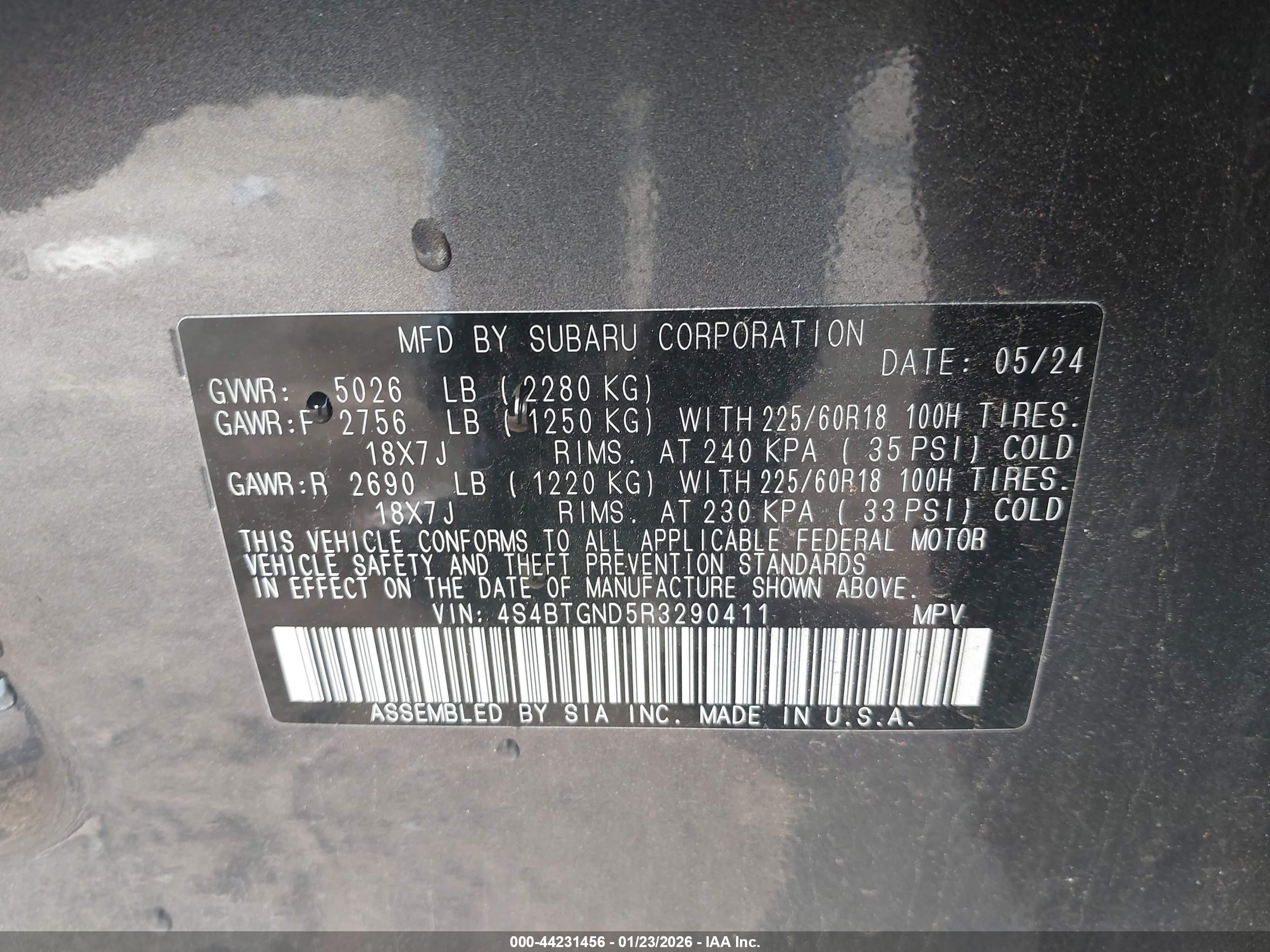 SUBARU OUTBACK image 9