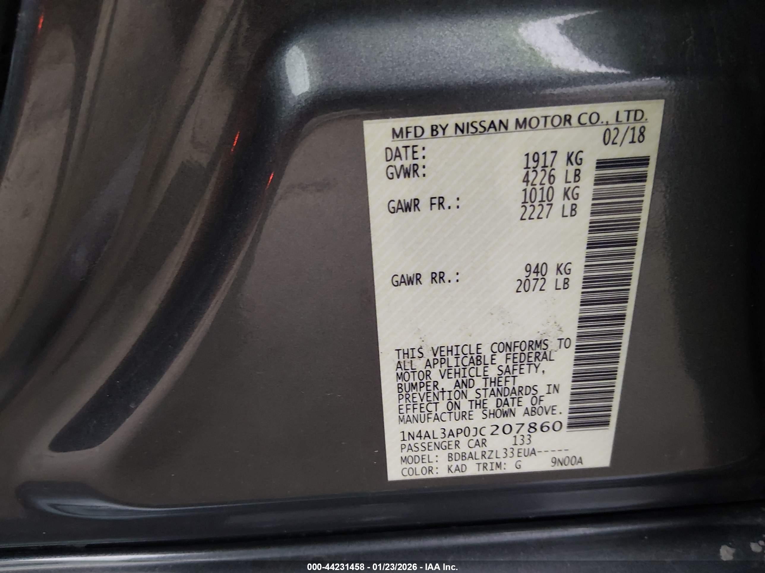 NISSAN ALTIMA image 9