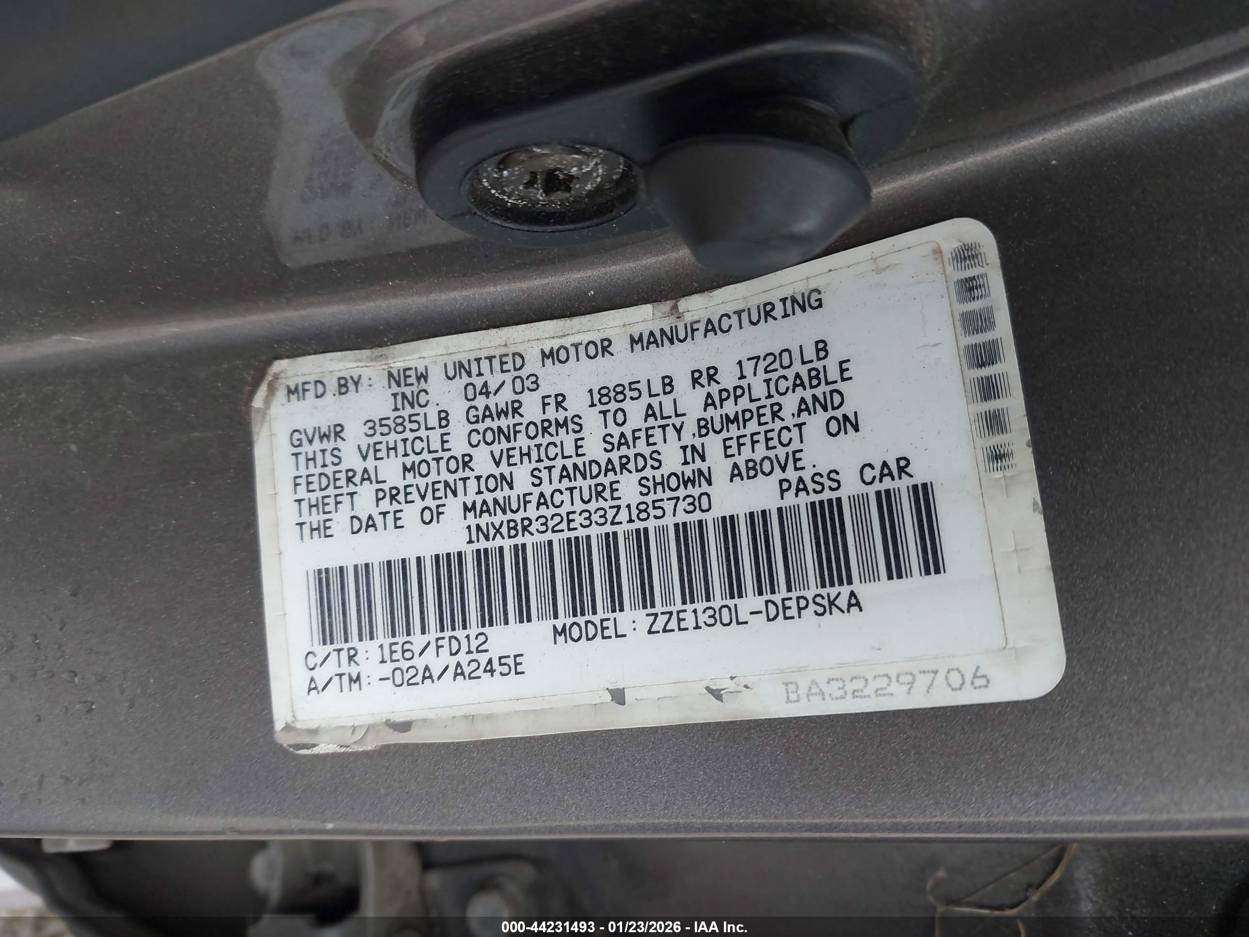 TOYOTA COROLLA image 9