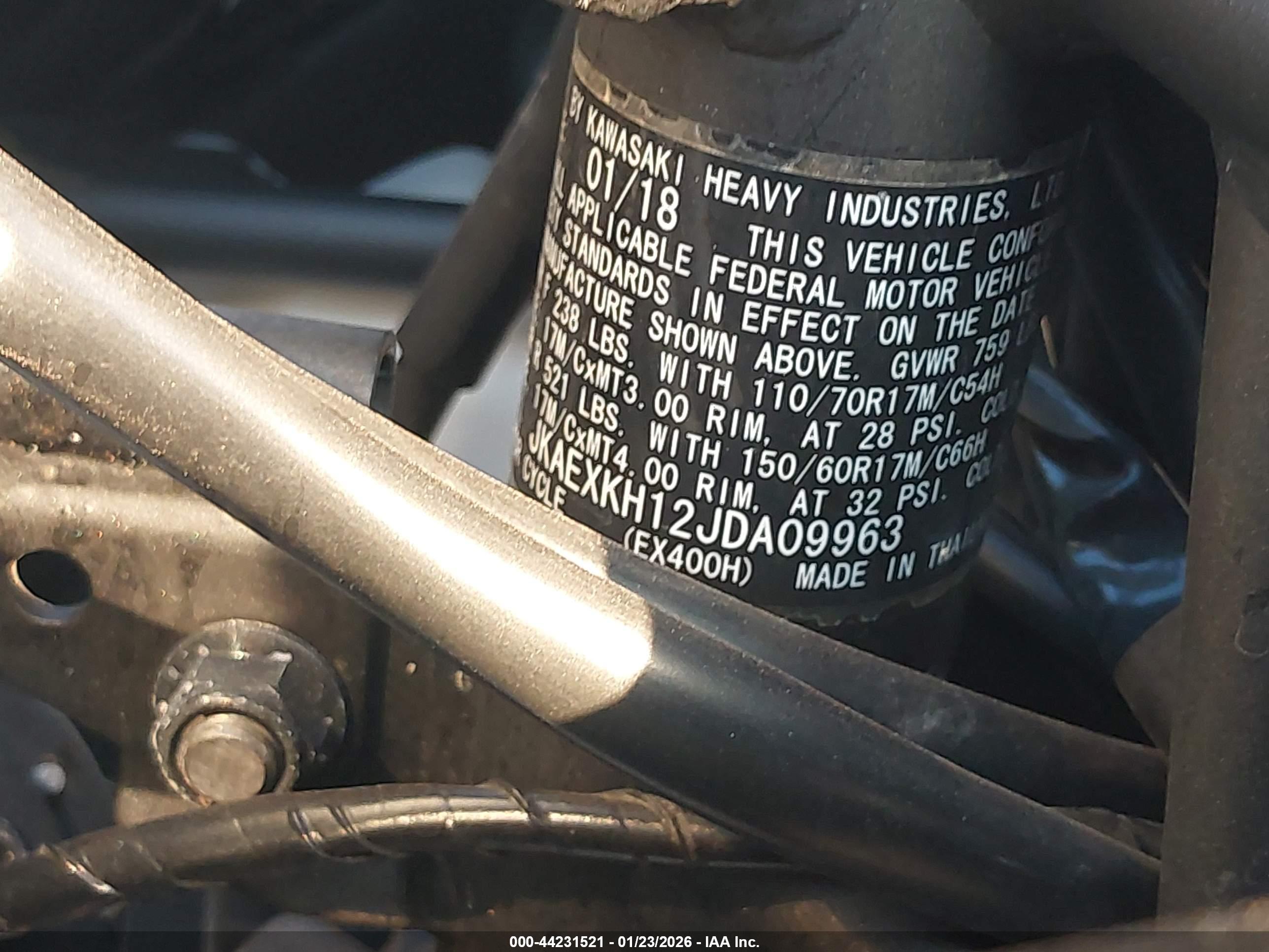 KAWASAKI EX400 image 10