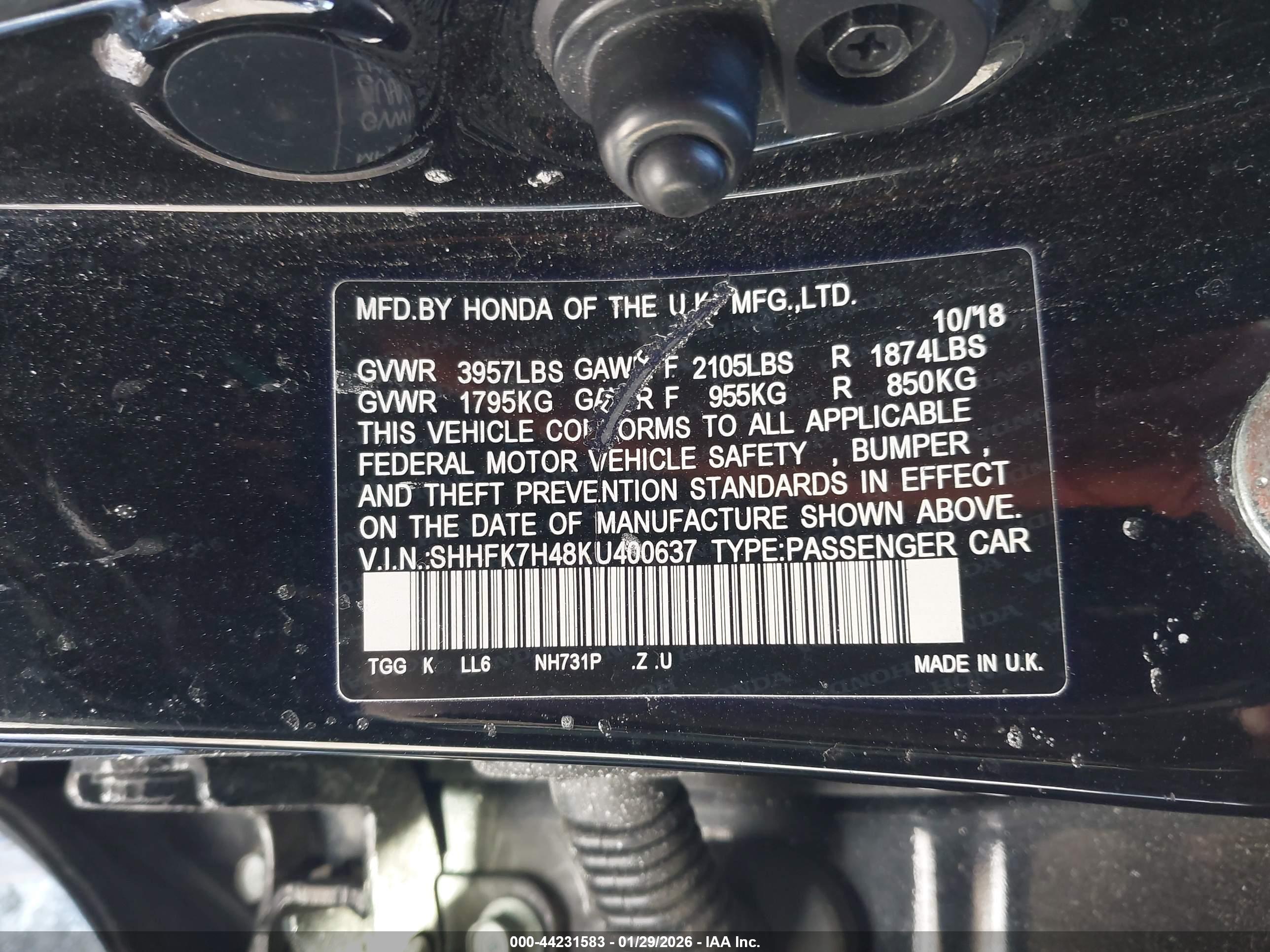 HONDA CIVIC image 9