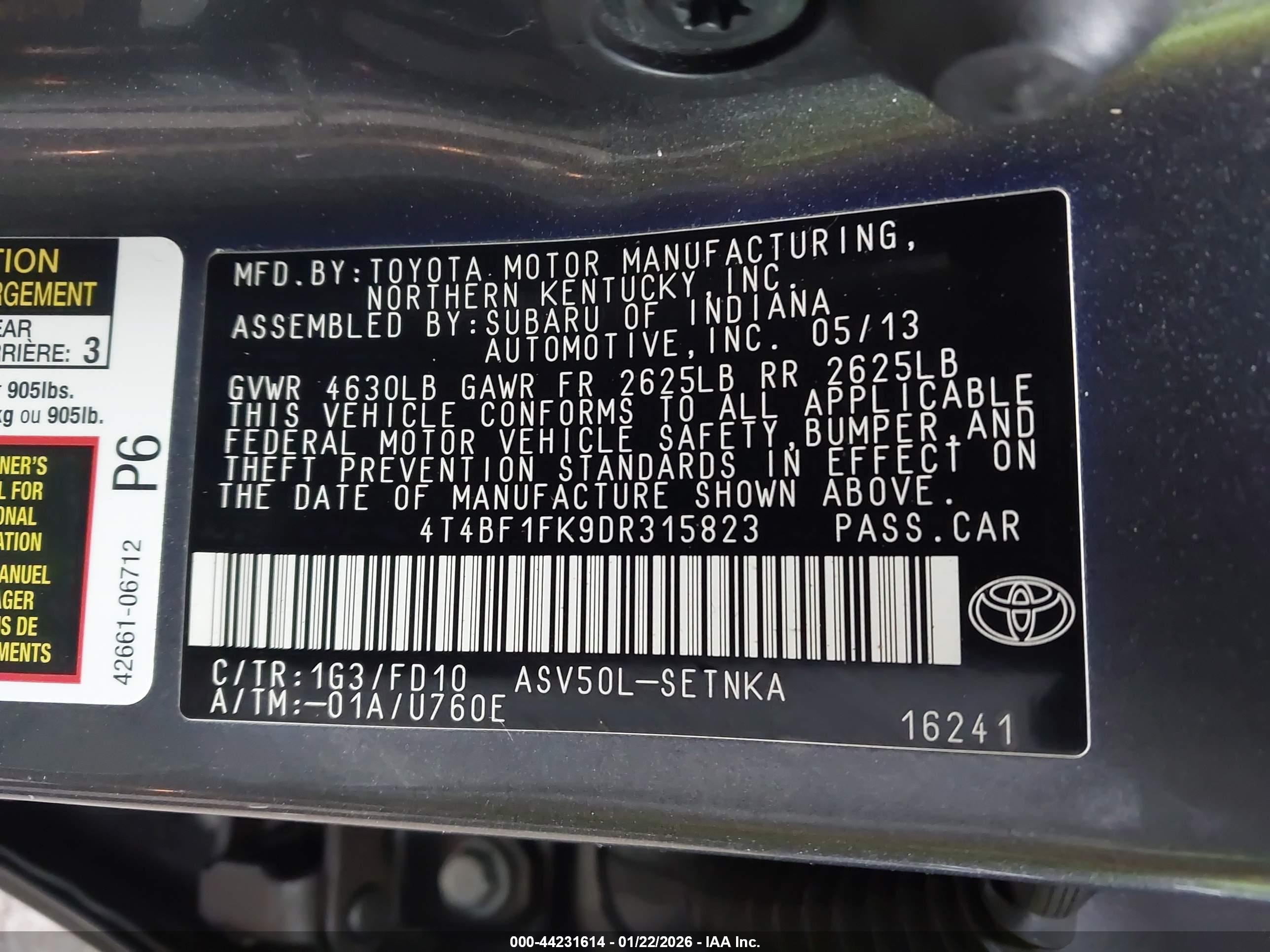 TOYOTA CAMRY image 9