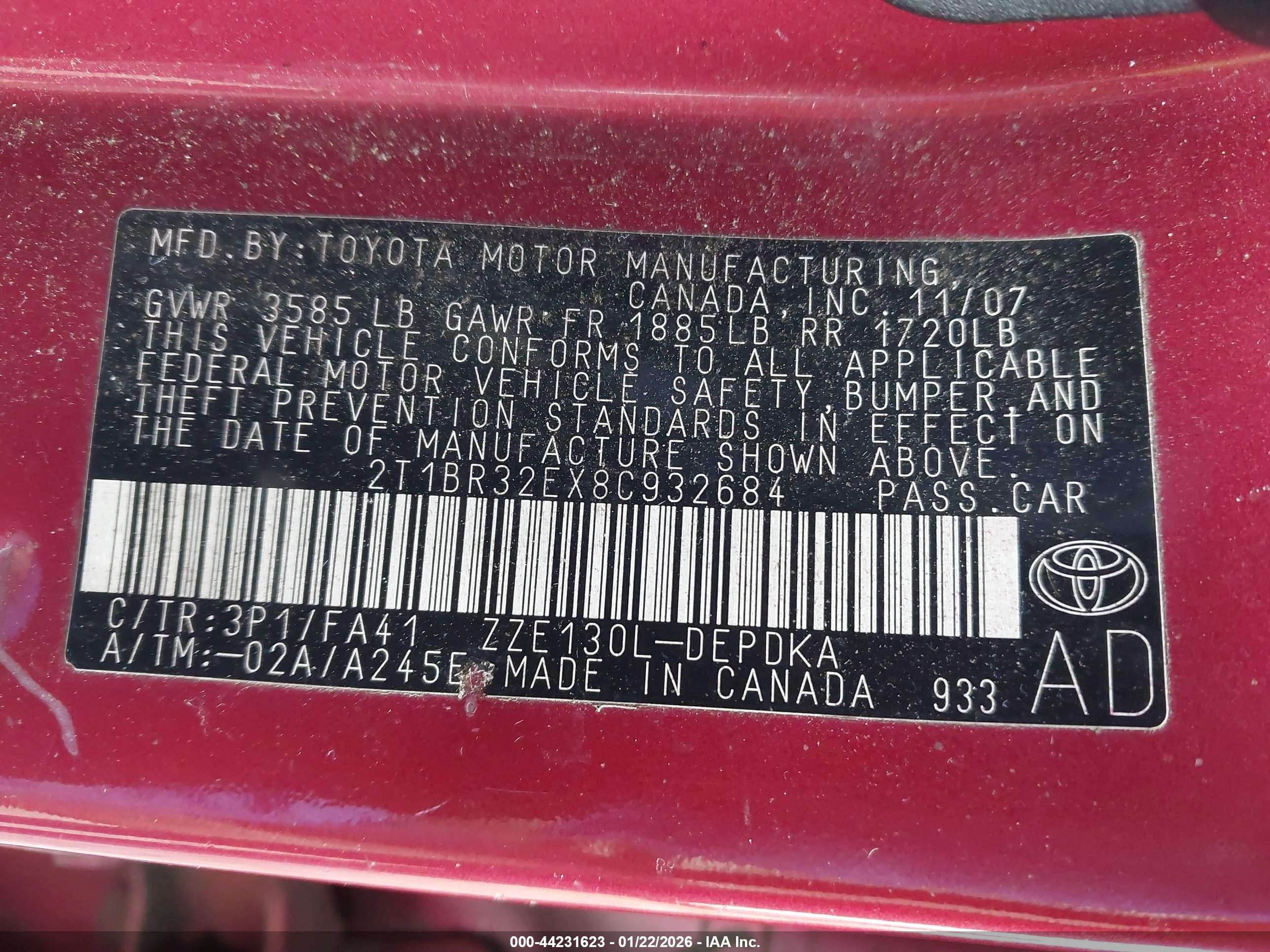 TOYOTA COROLLA image 9