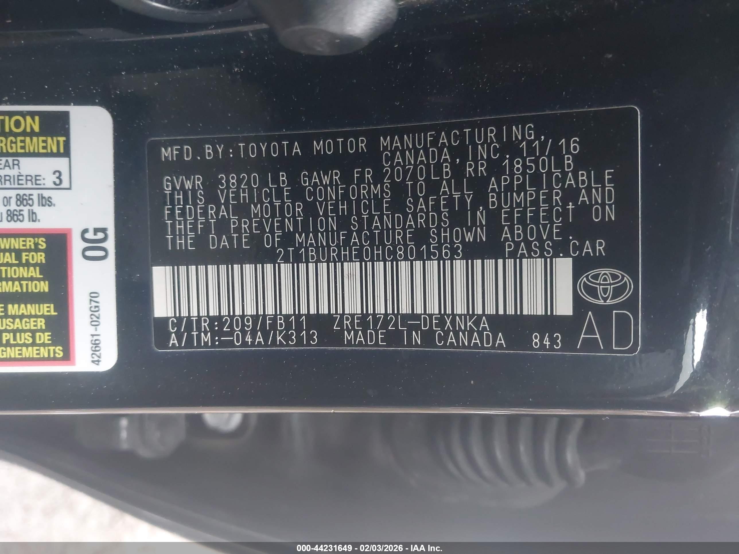 TOYOTA COROLLA image 9