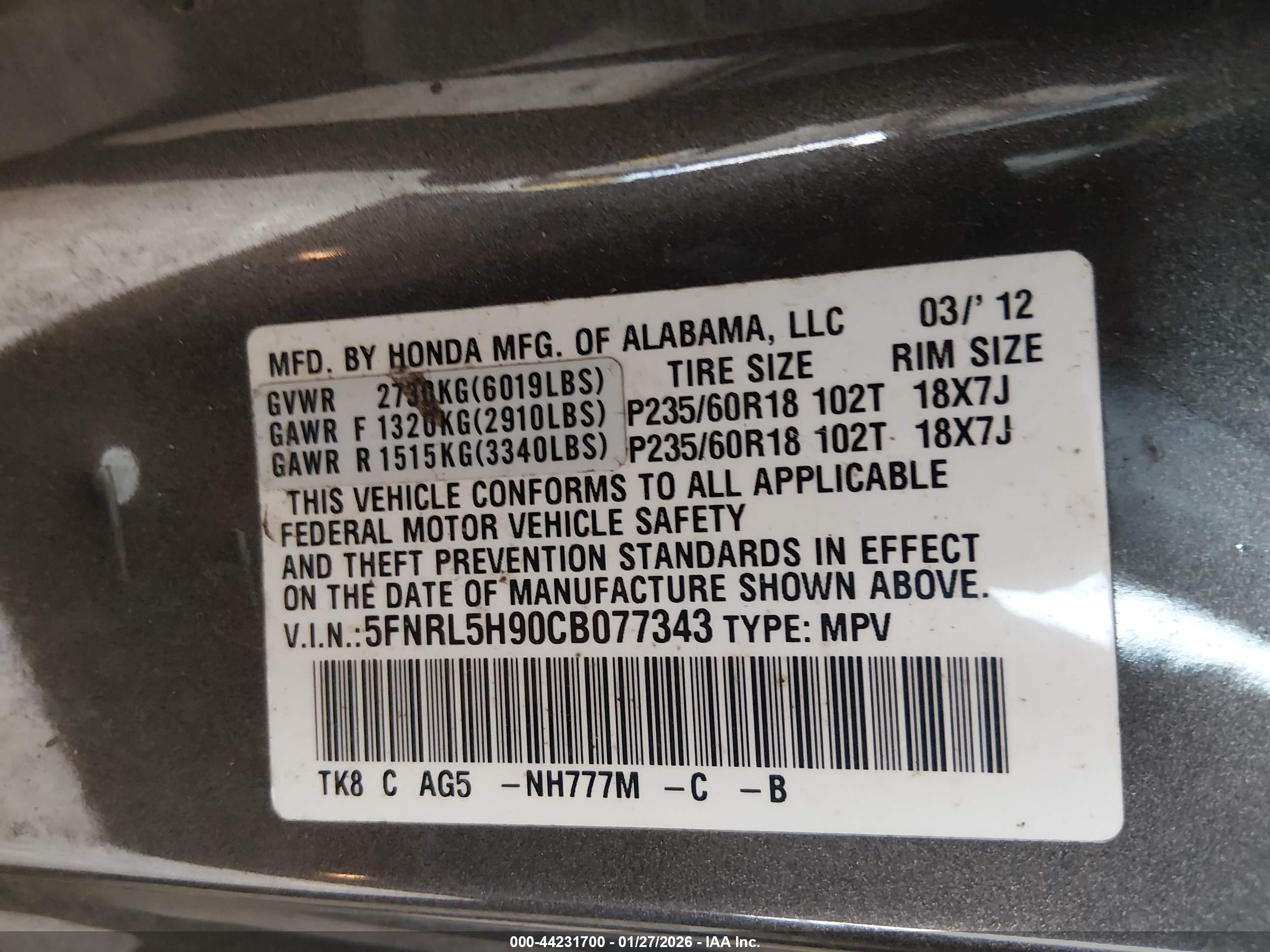 HONDA ODYSSEY image 9
