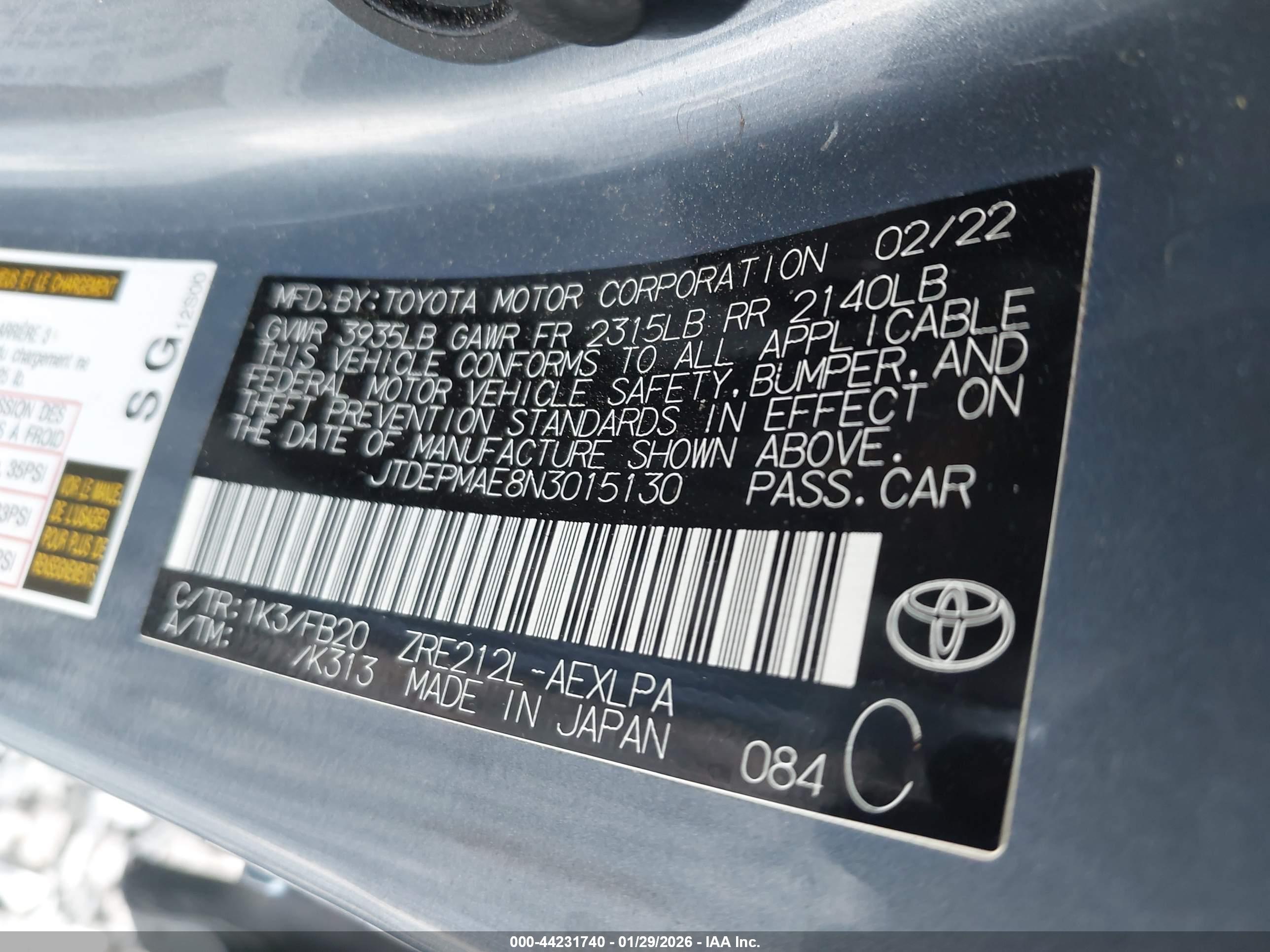 TOYOTA COROLLA image 9