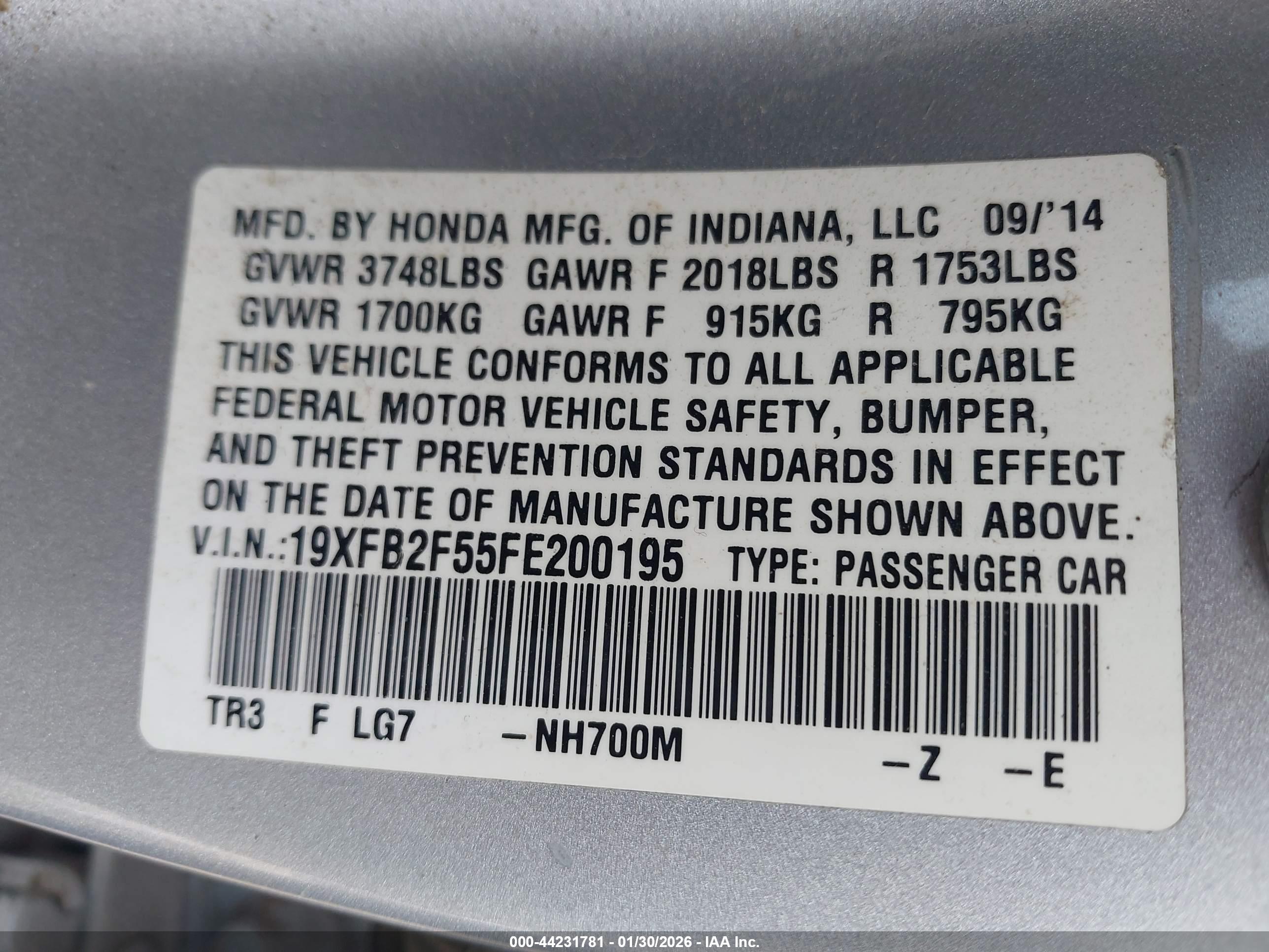 HONDA CIVIC image 9
