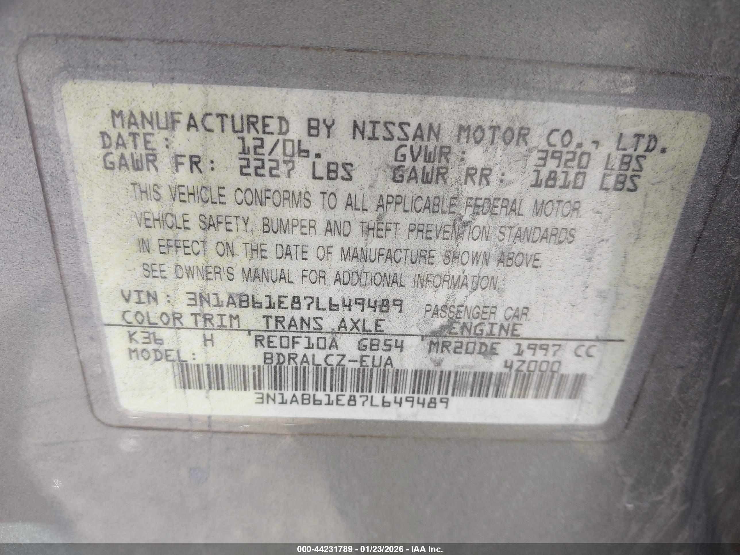 NISSAN SENTRA image 9