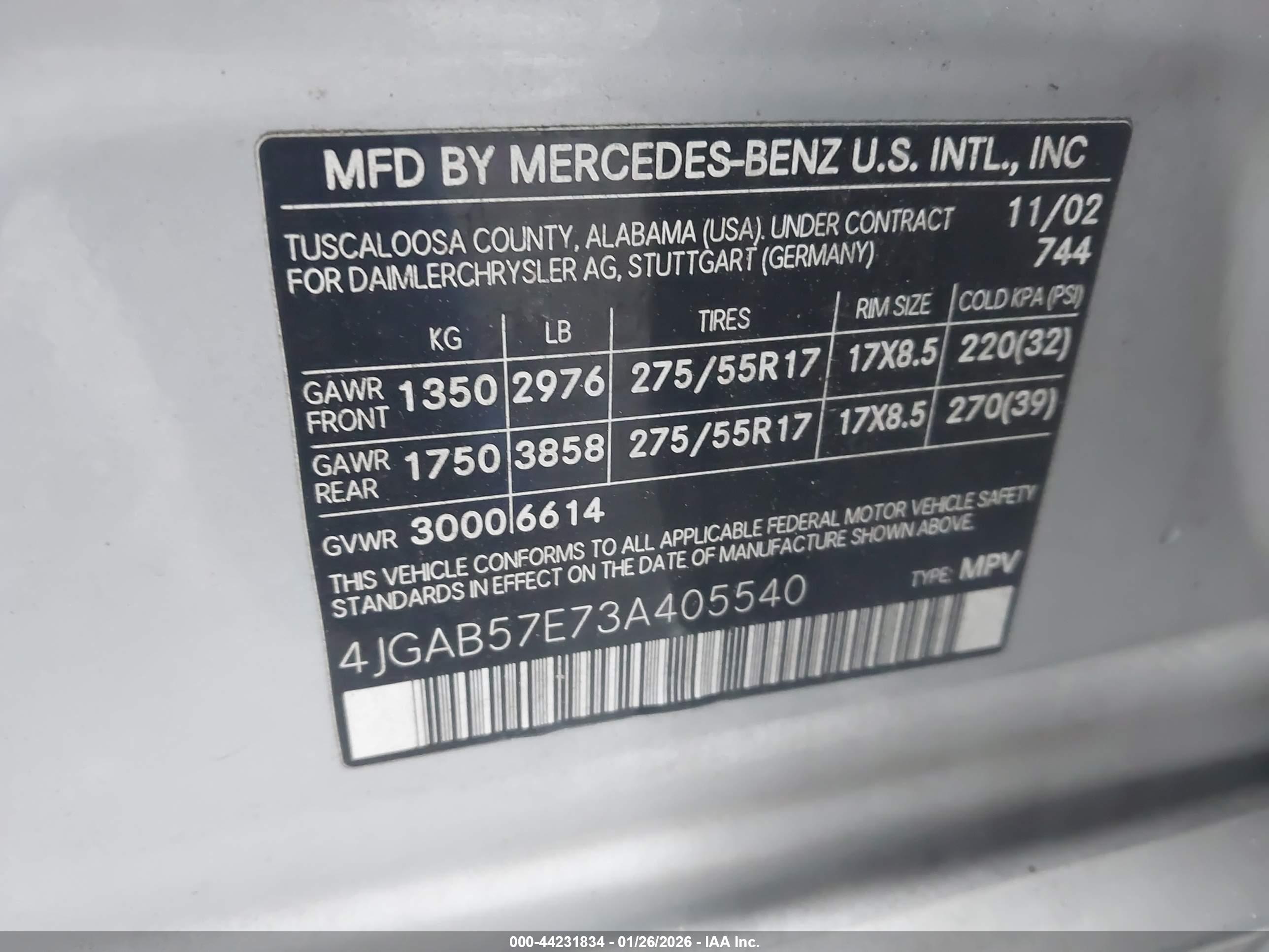 MERCEDES-BENZ ML image 9