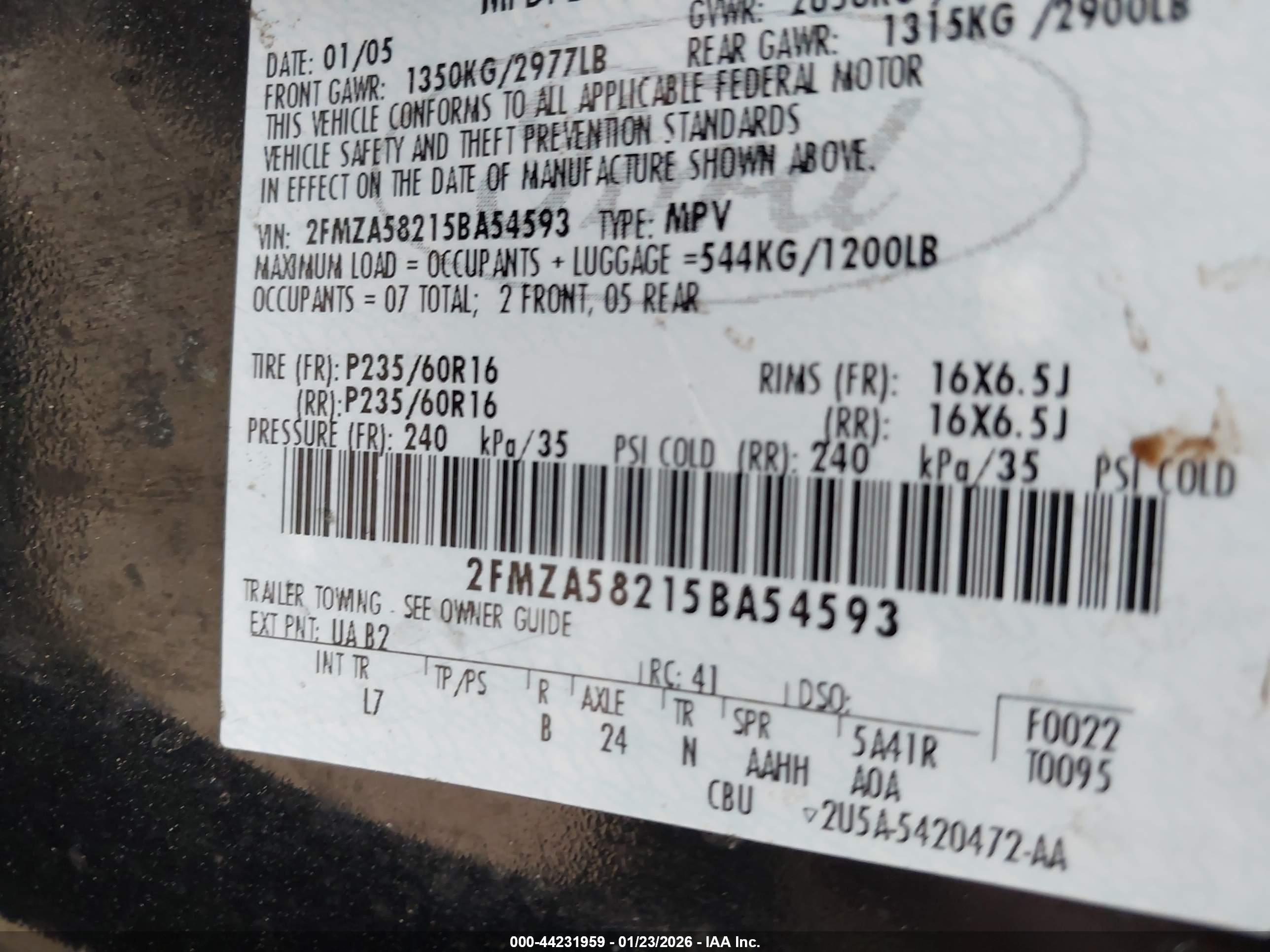 FORD FREESTAR image 9