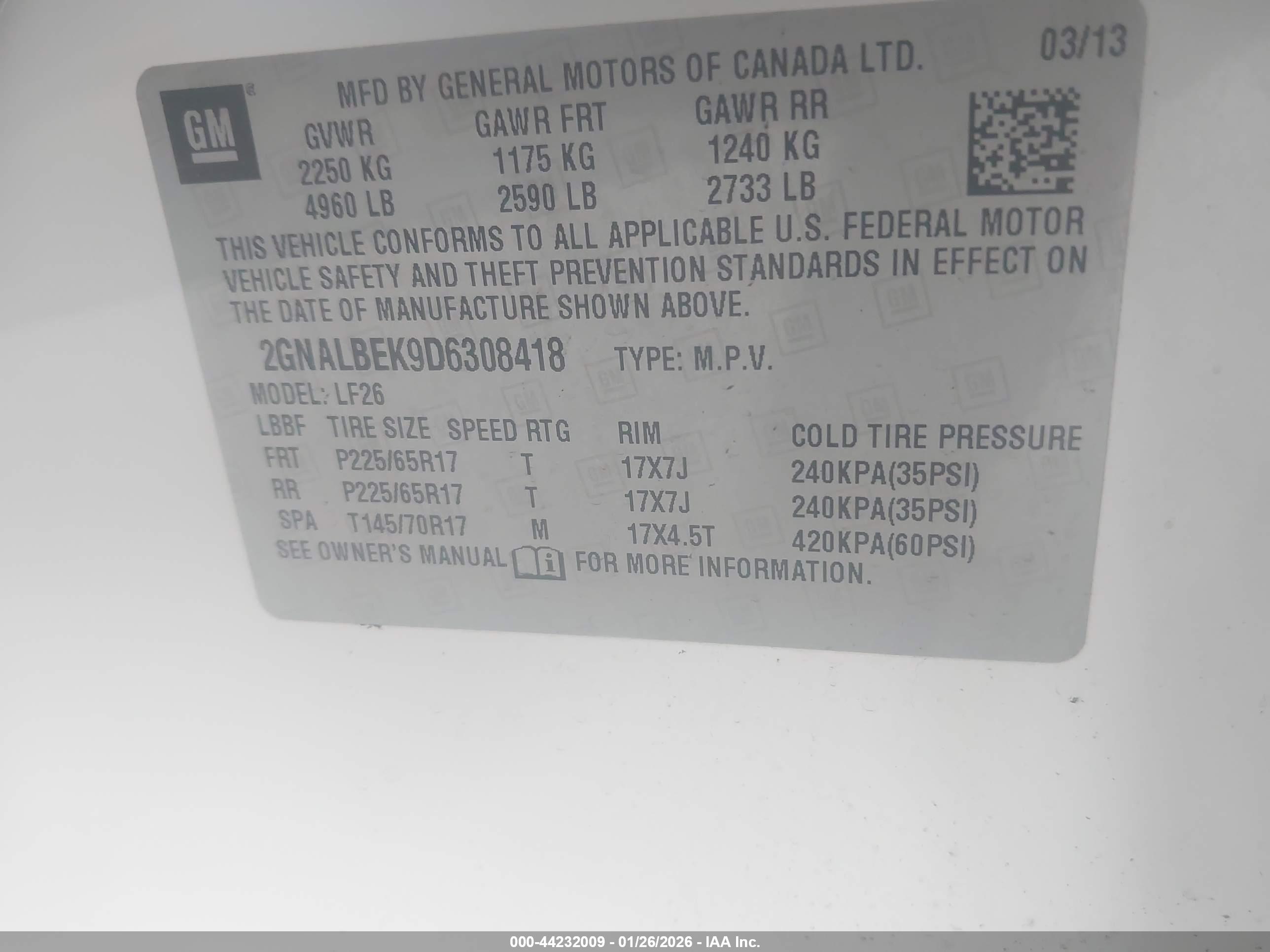 CHEVROLET EQUINOX image 9