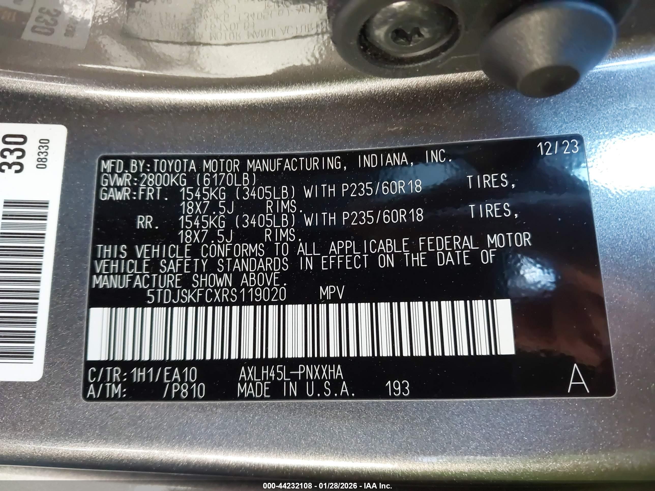 TOYOTA SIENNA image 9