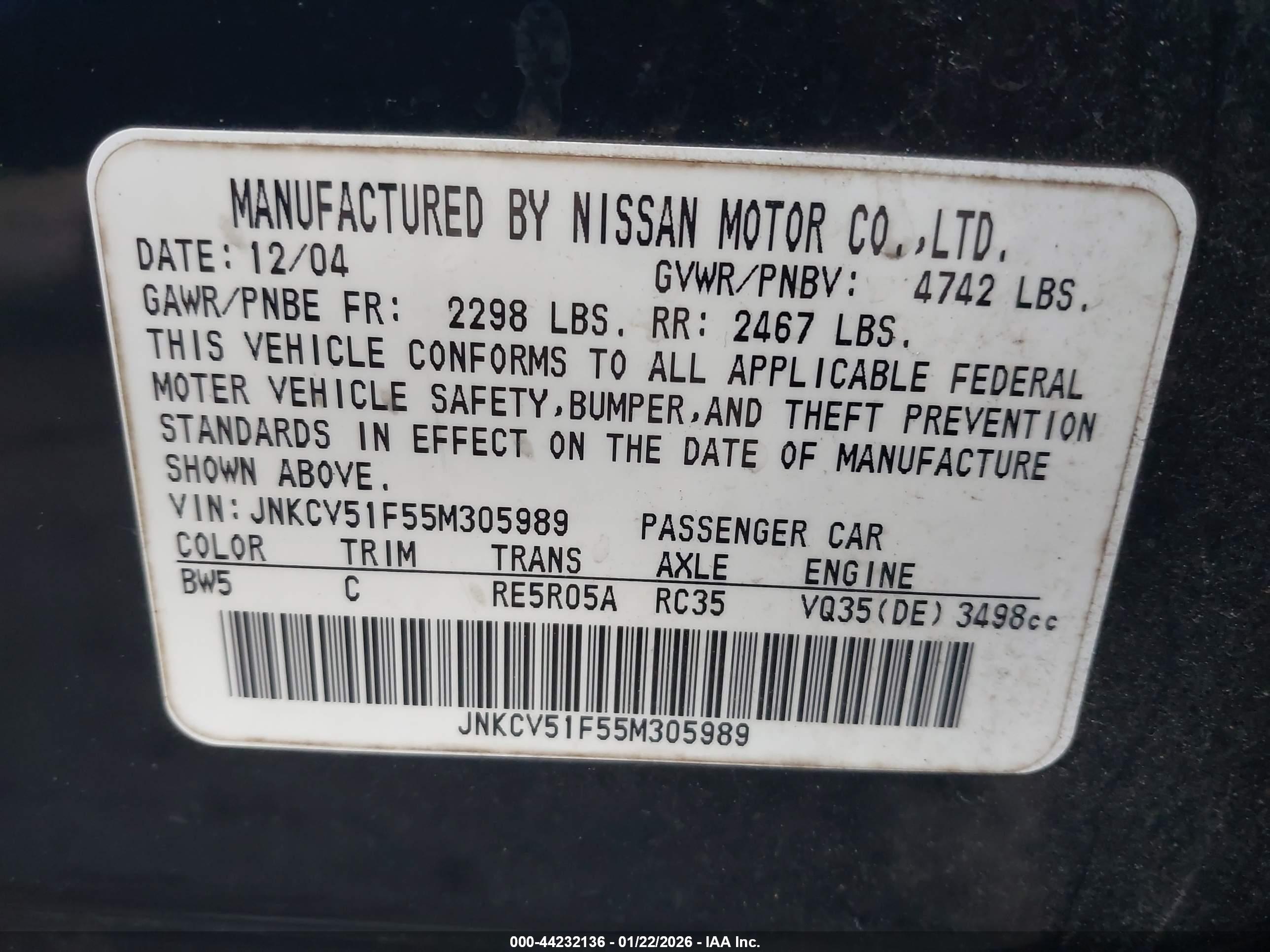 INFINITI G35X image 9