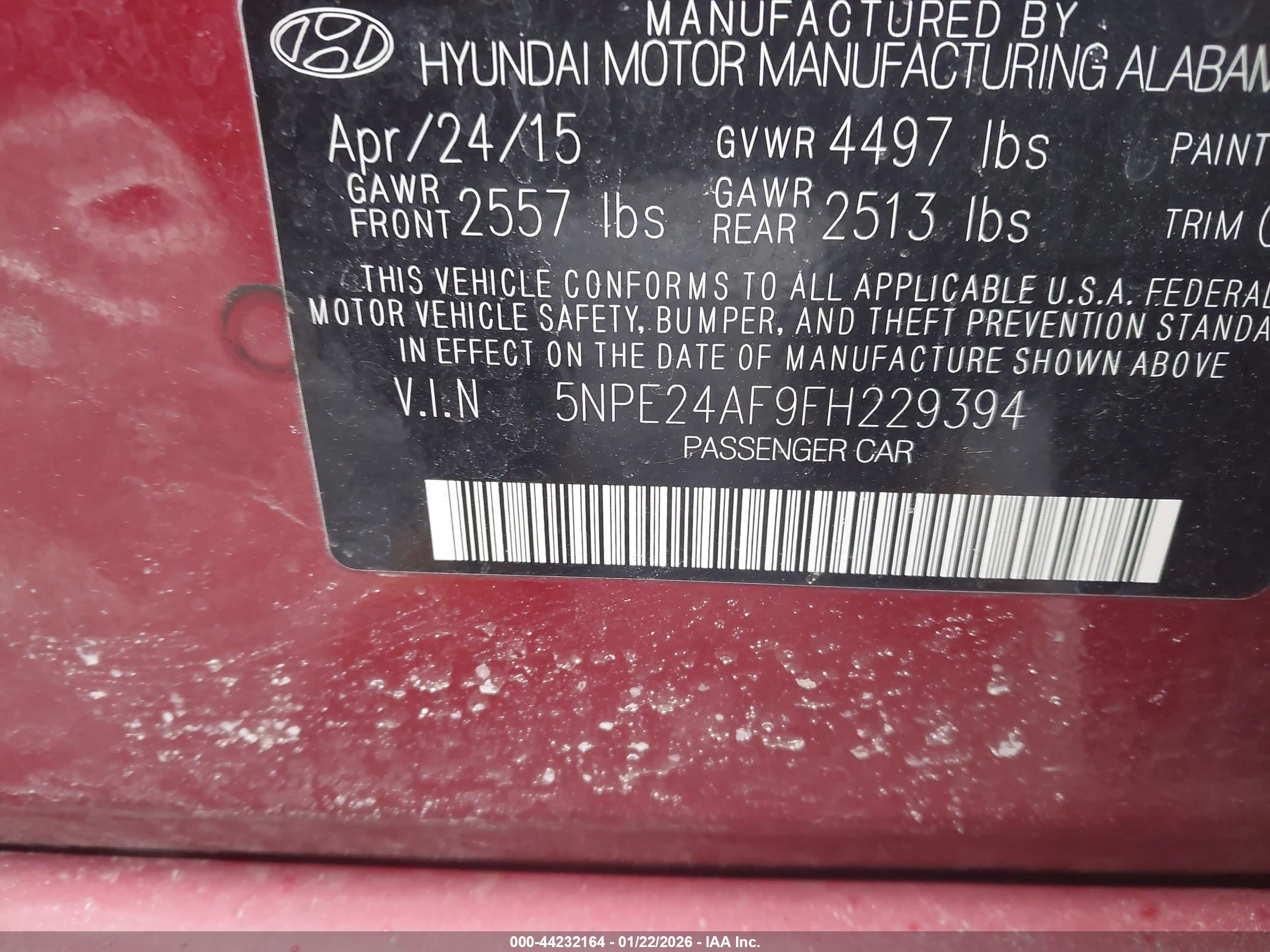 HYUNDAI SONATA image 9