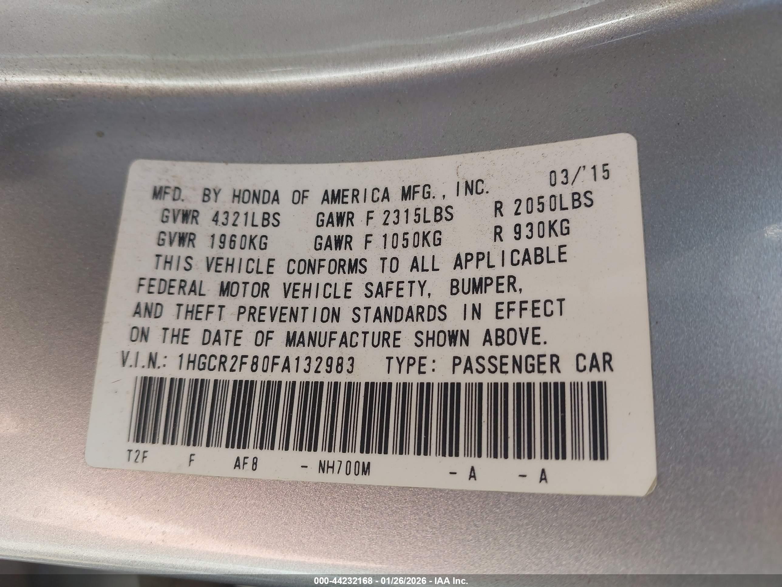 HONDA ACCORD image 9