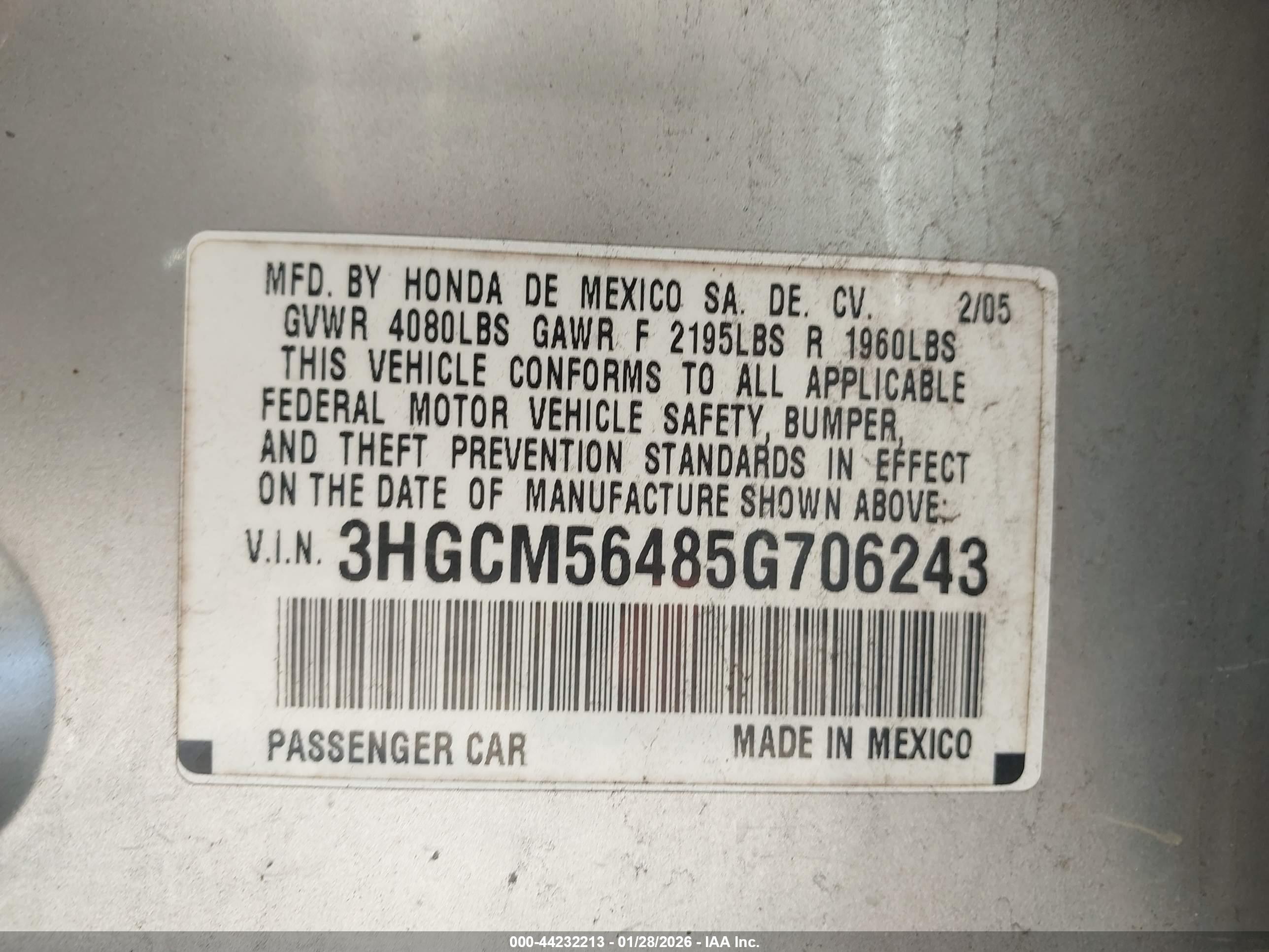 HONDA ACCORD image 9
