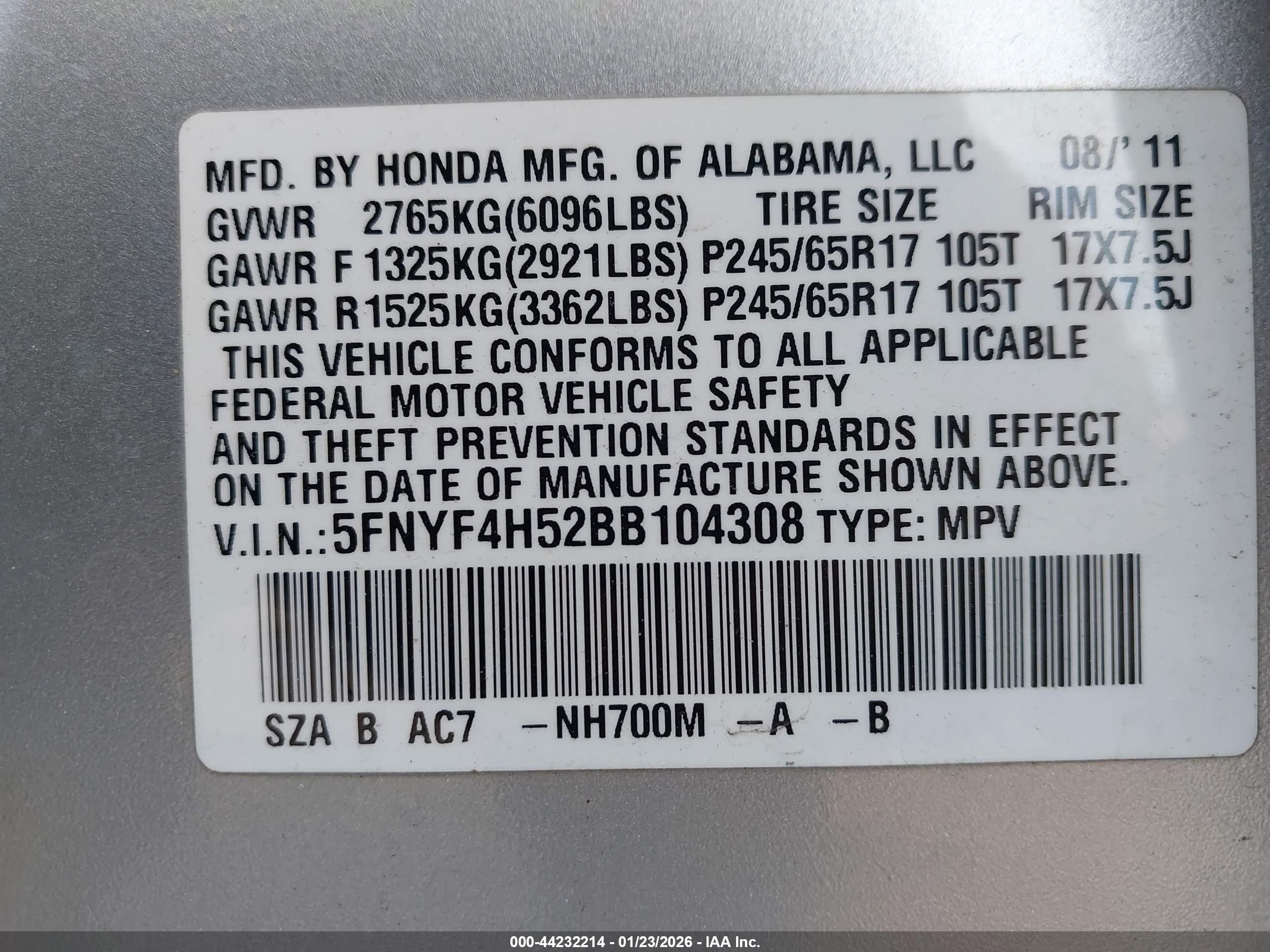 HONDA PILOT image 9