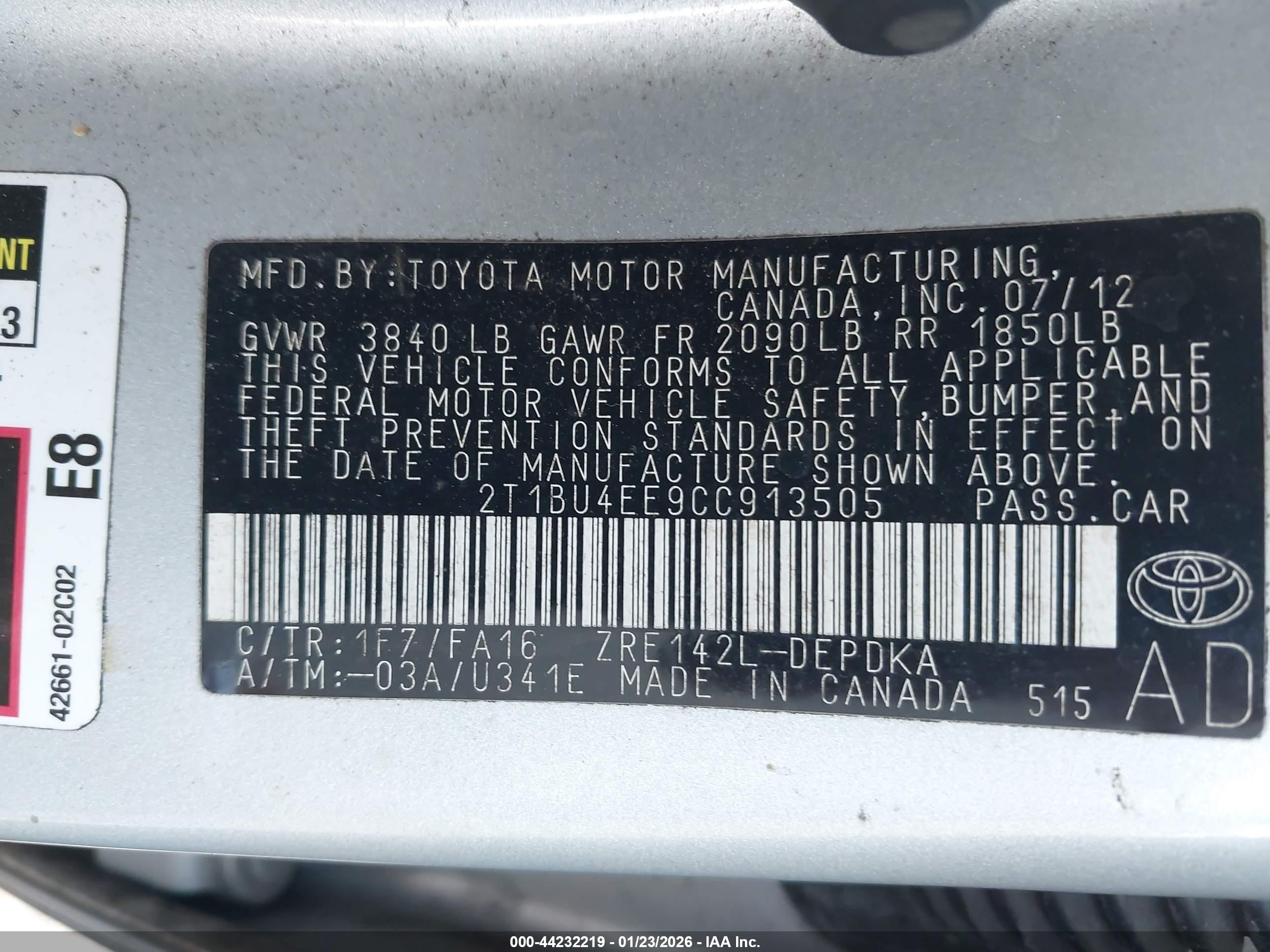 TOYOTA COROLLA image 9