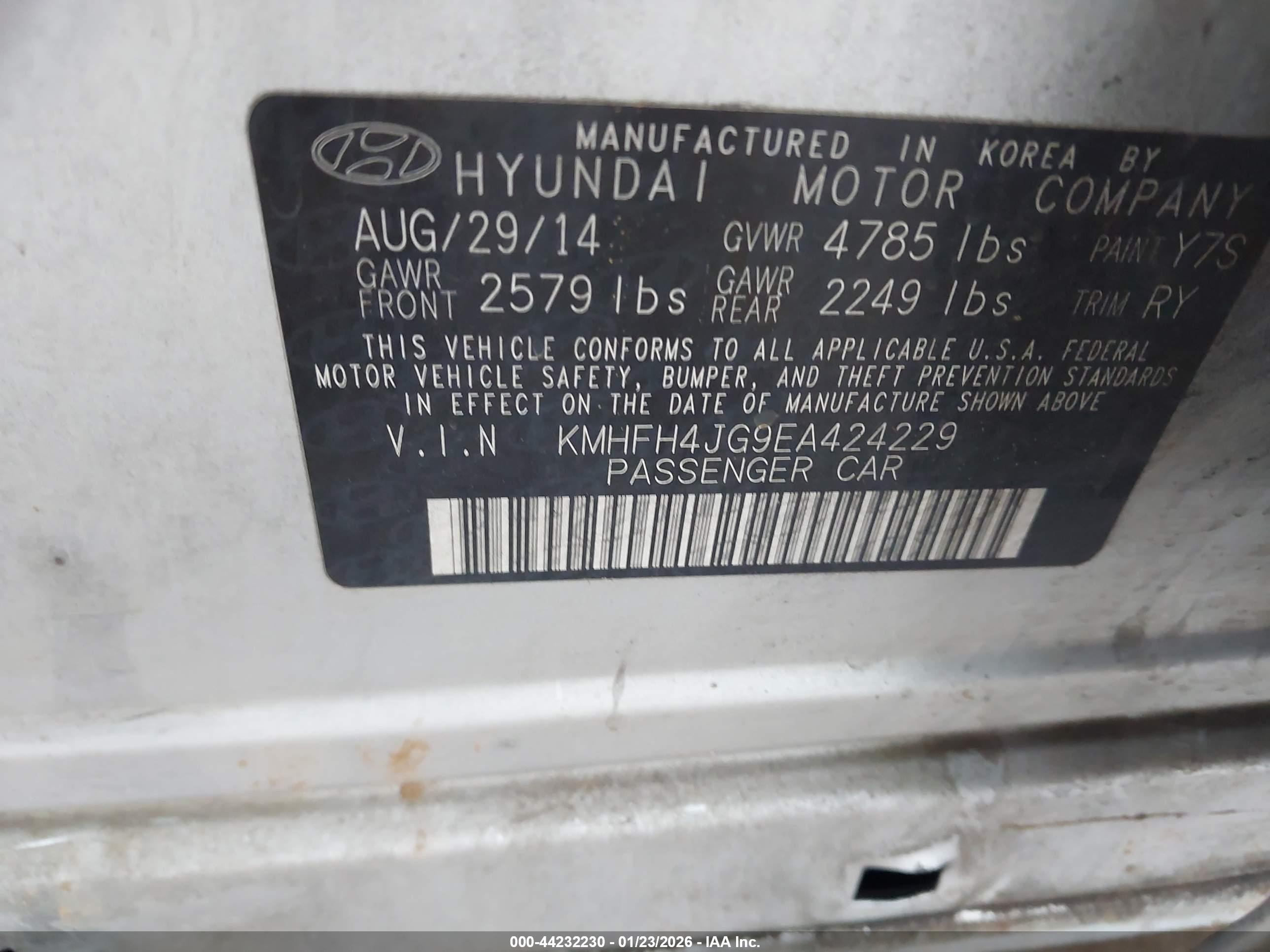 HYUNDAI AZERA image 9