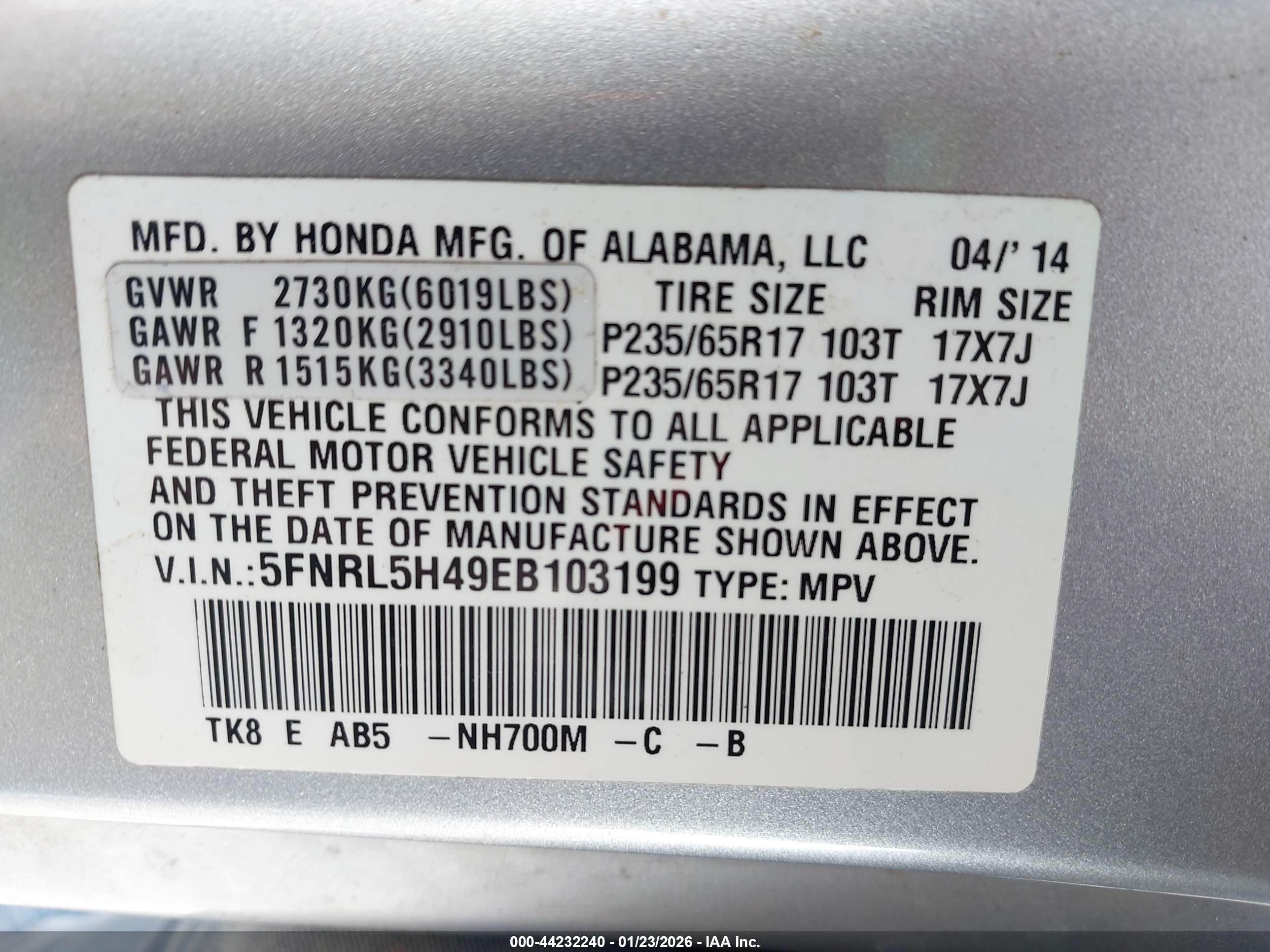 HONDA ODYSSEY image 9