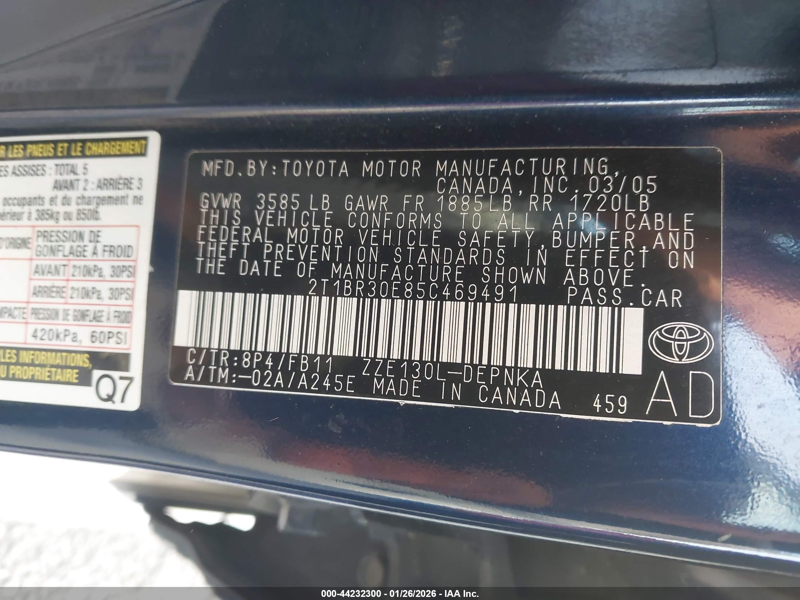 TOYOTA COROLLA image 9