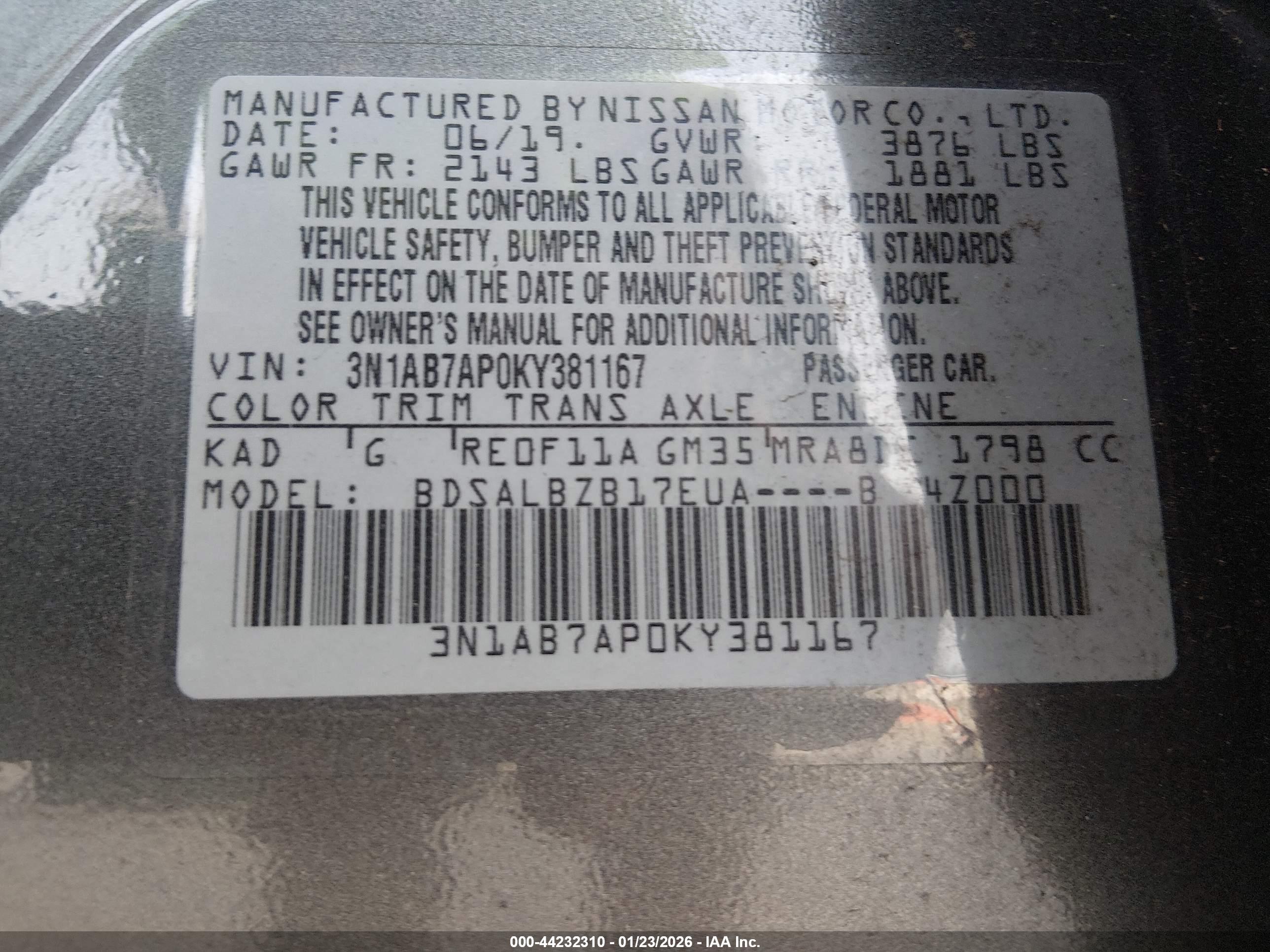 NISSAN SENTRA image 9
