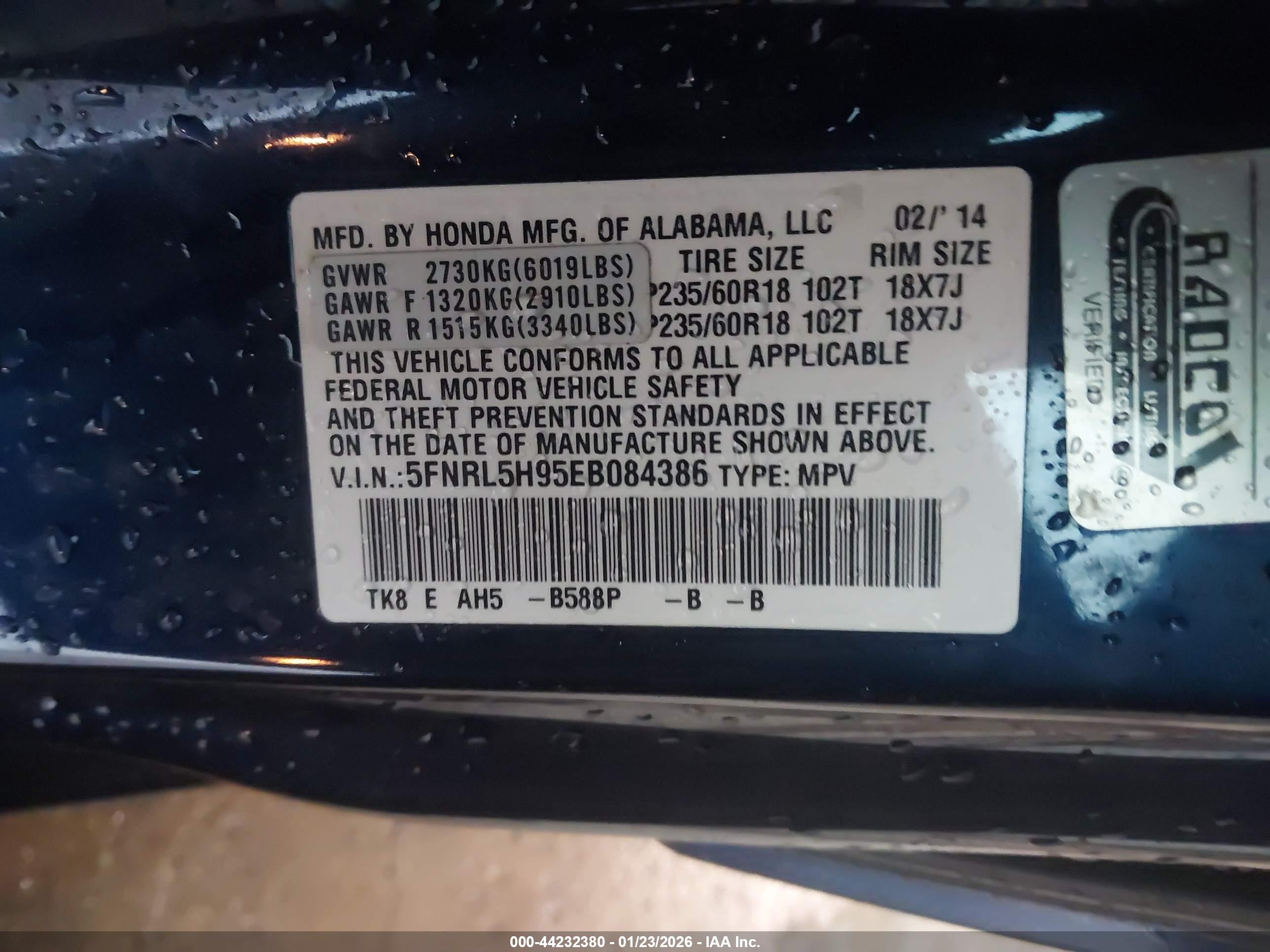 HONDA ODYSSEY image 9