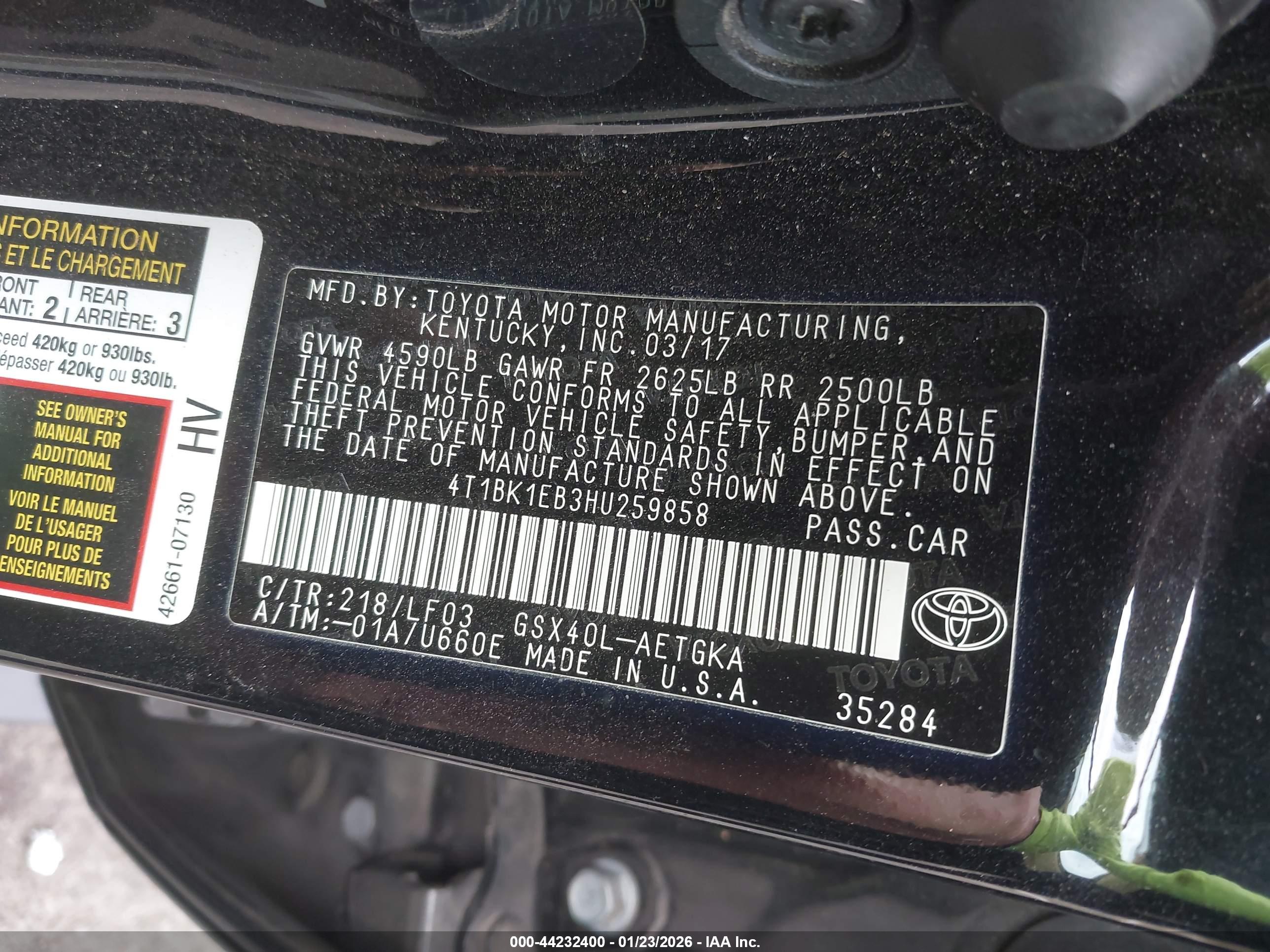 TOYOTA AVALON image 9