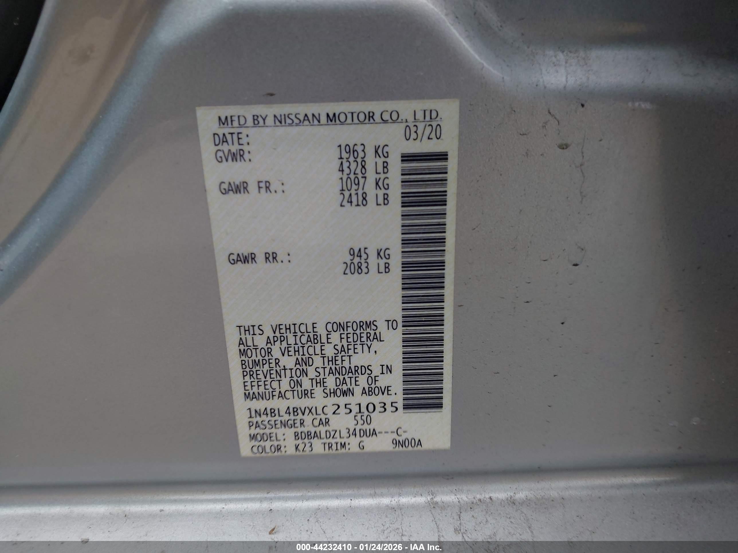 NISSAN ALTIMA image 9