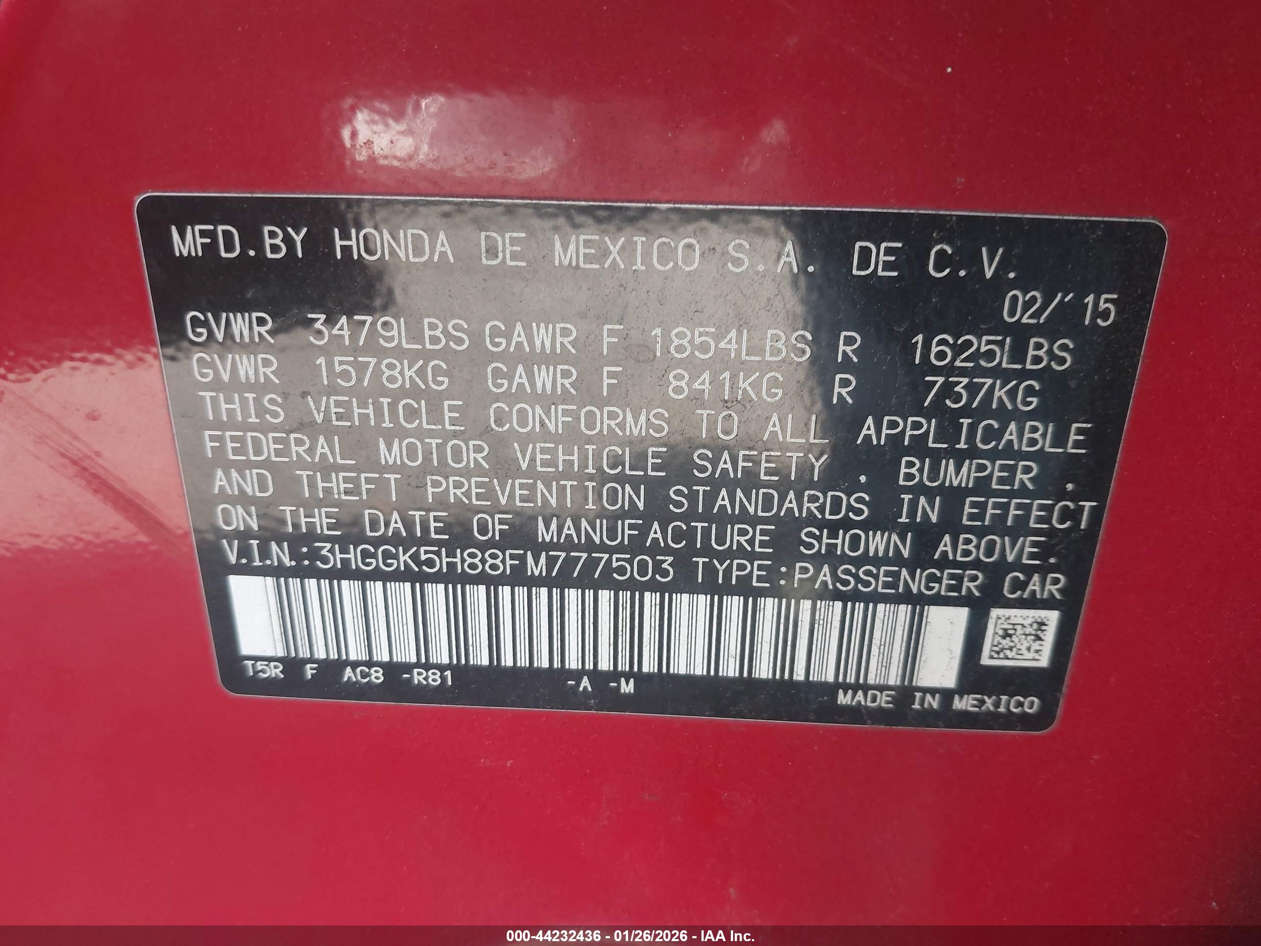 HONDA FIT image 9