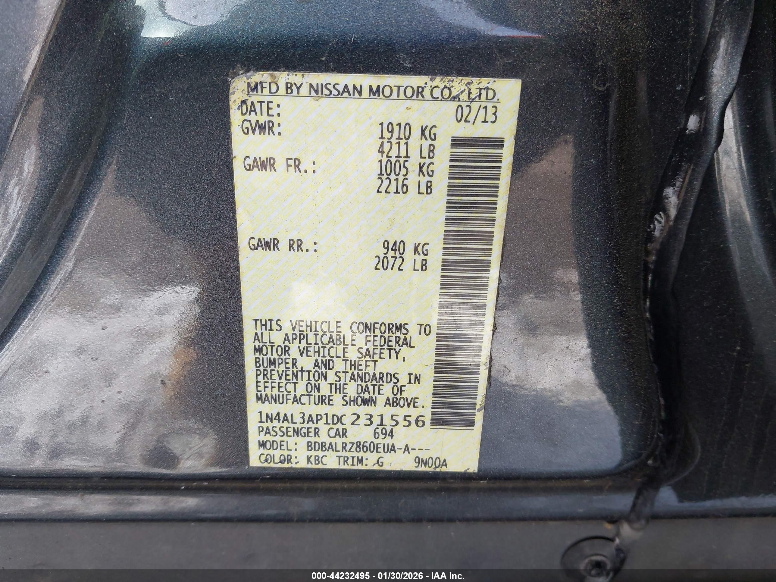 NISSAN ALTIMA image 9
