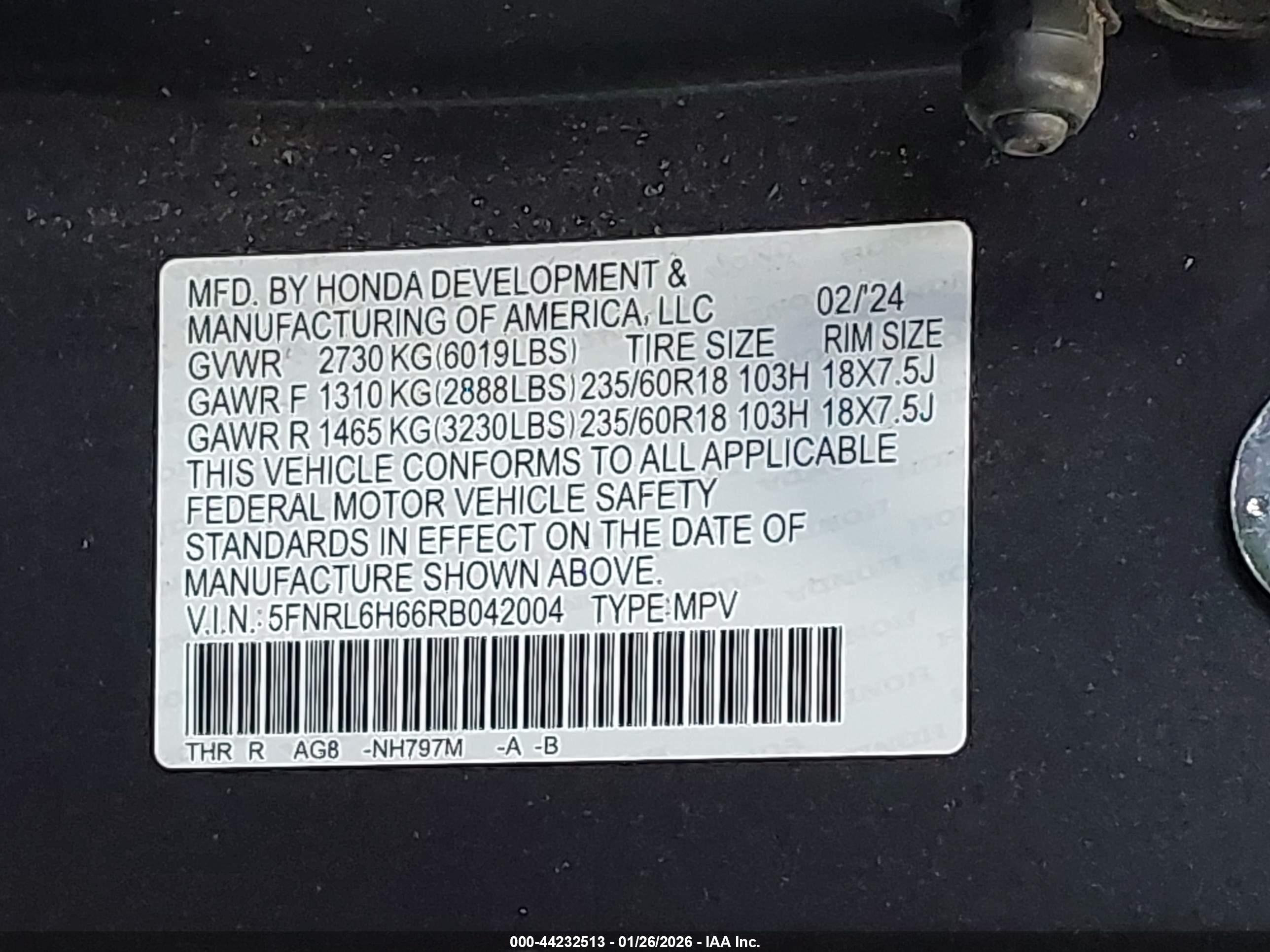 HONDA ODYSSEY image 9