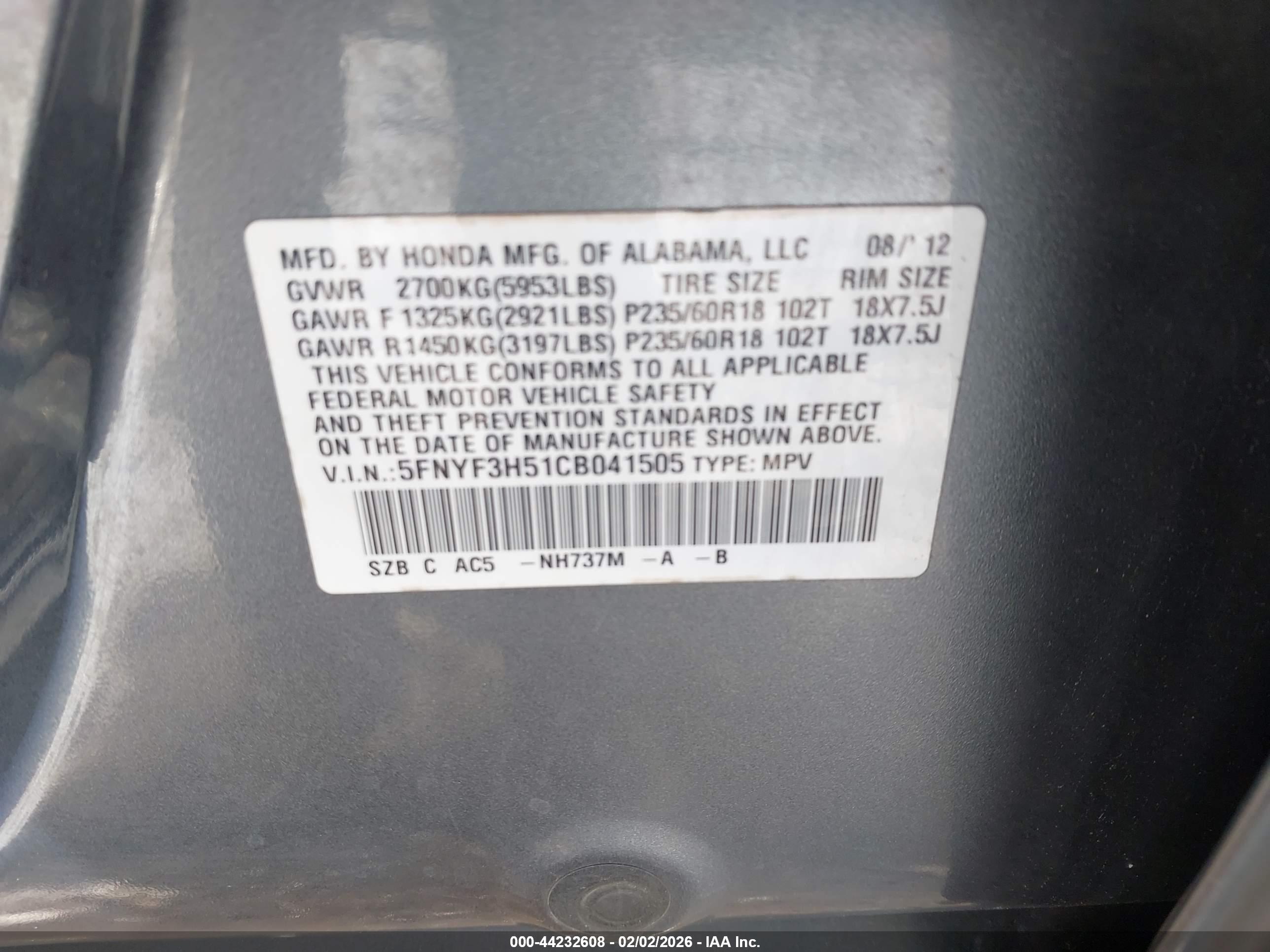 HONDA PILOT image 9