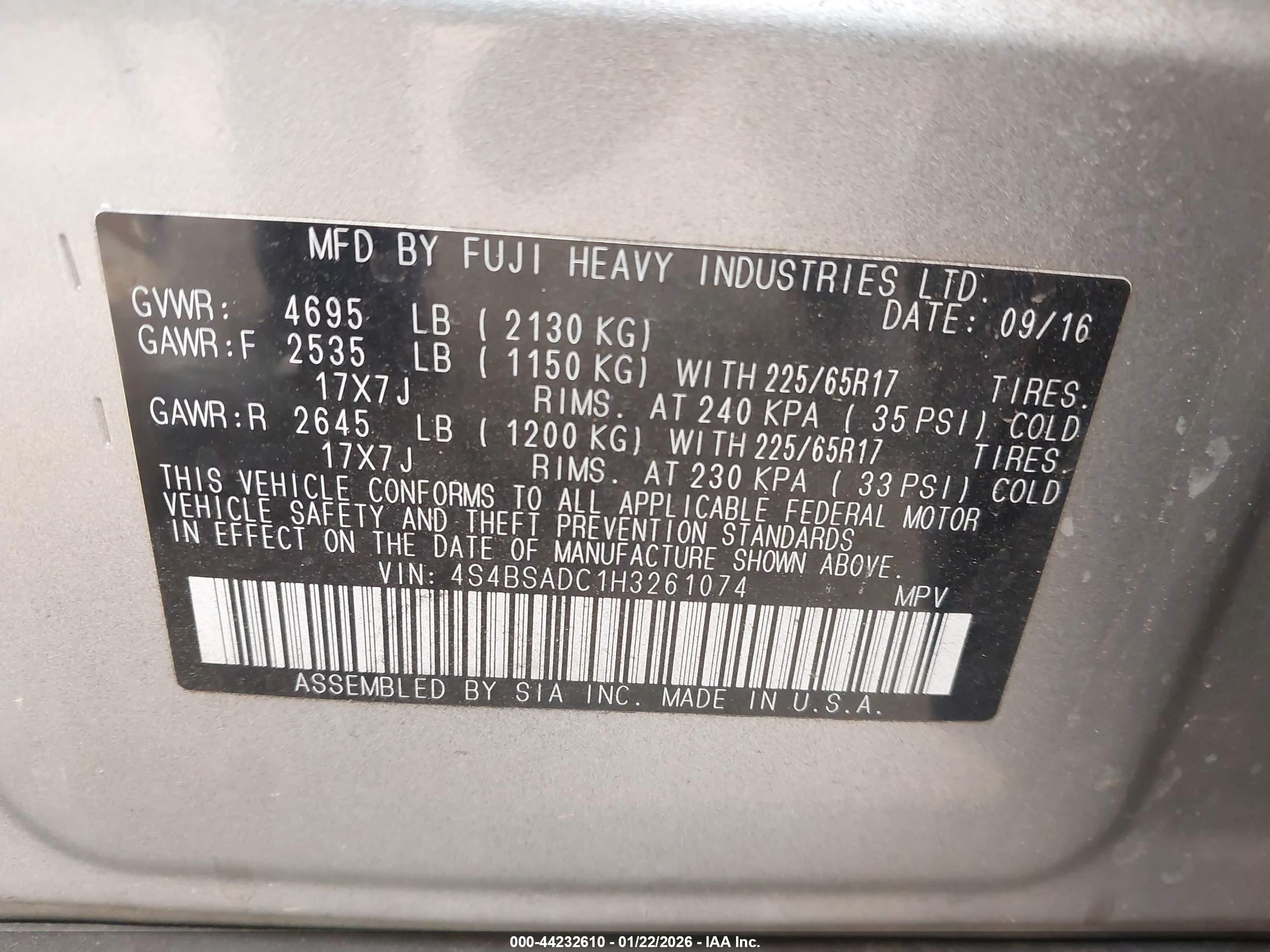 SUBARU OUTBACK image 9