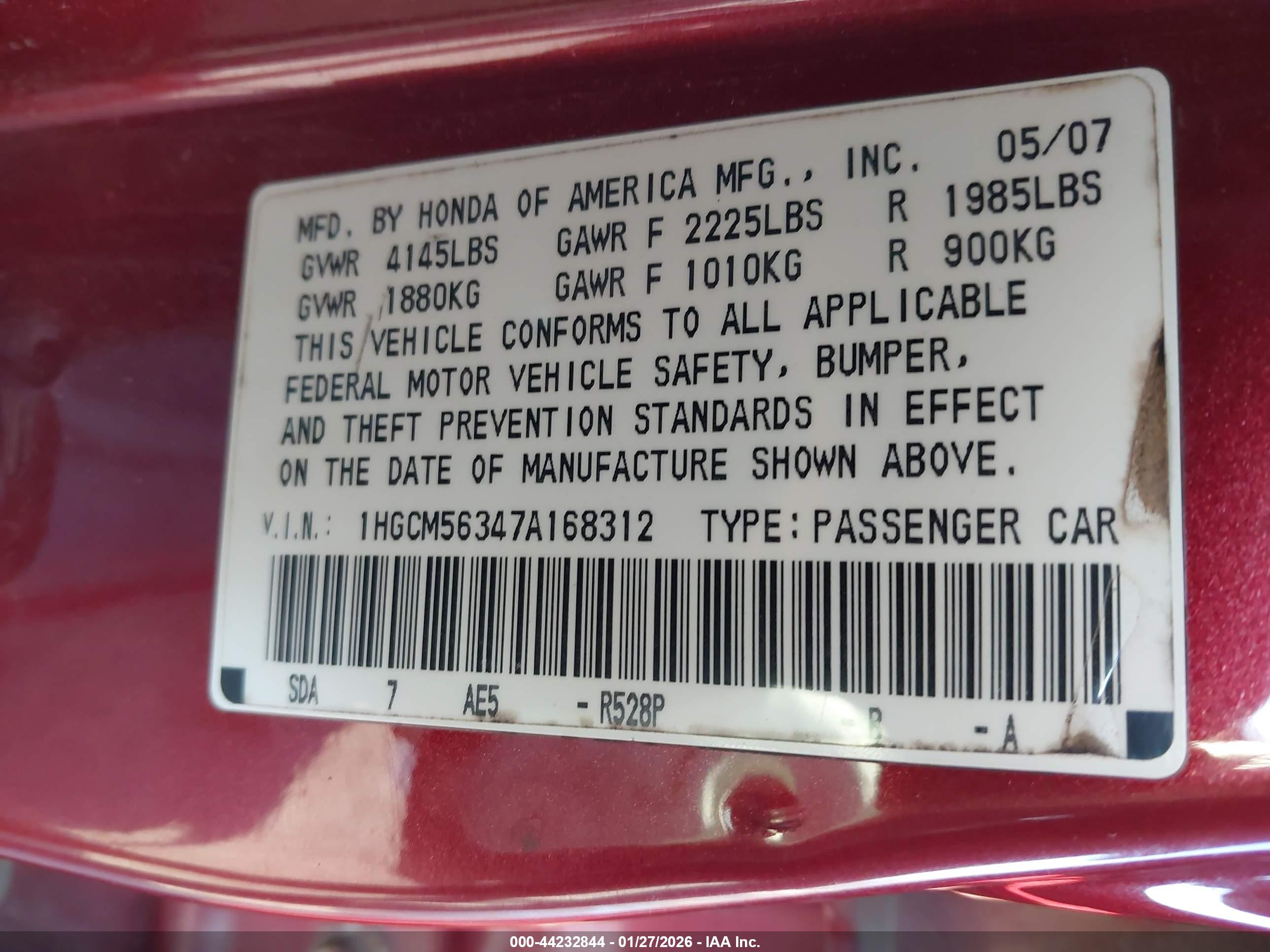 HONDA ACCORD image 9