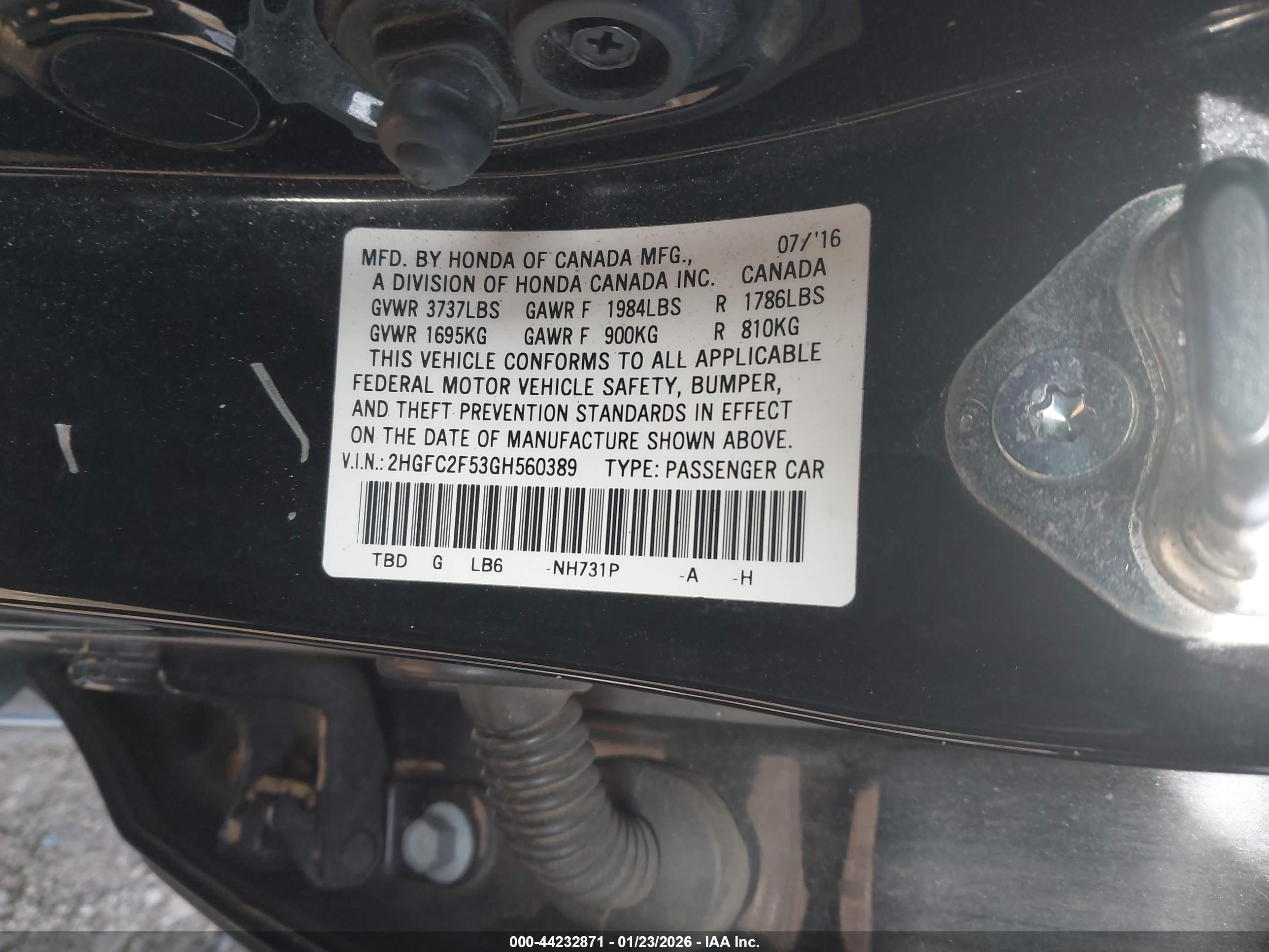 HONDA CIVIC image 9