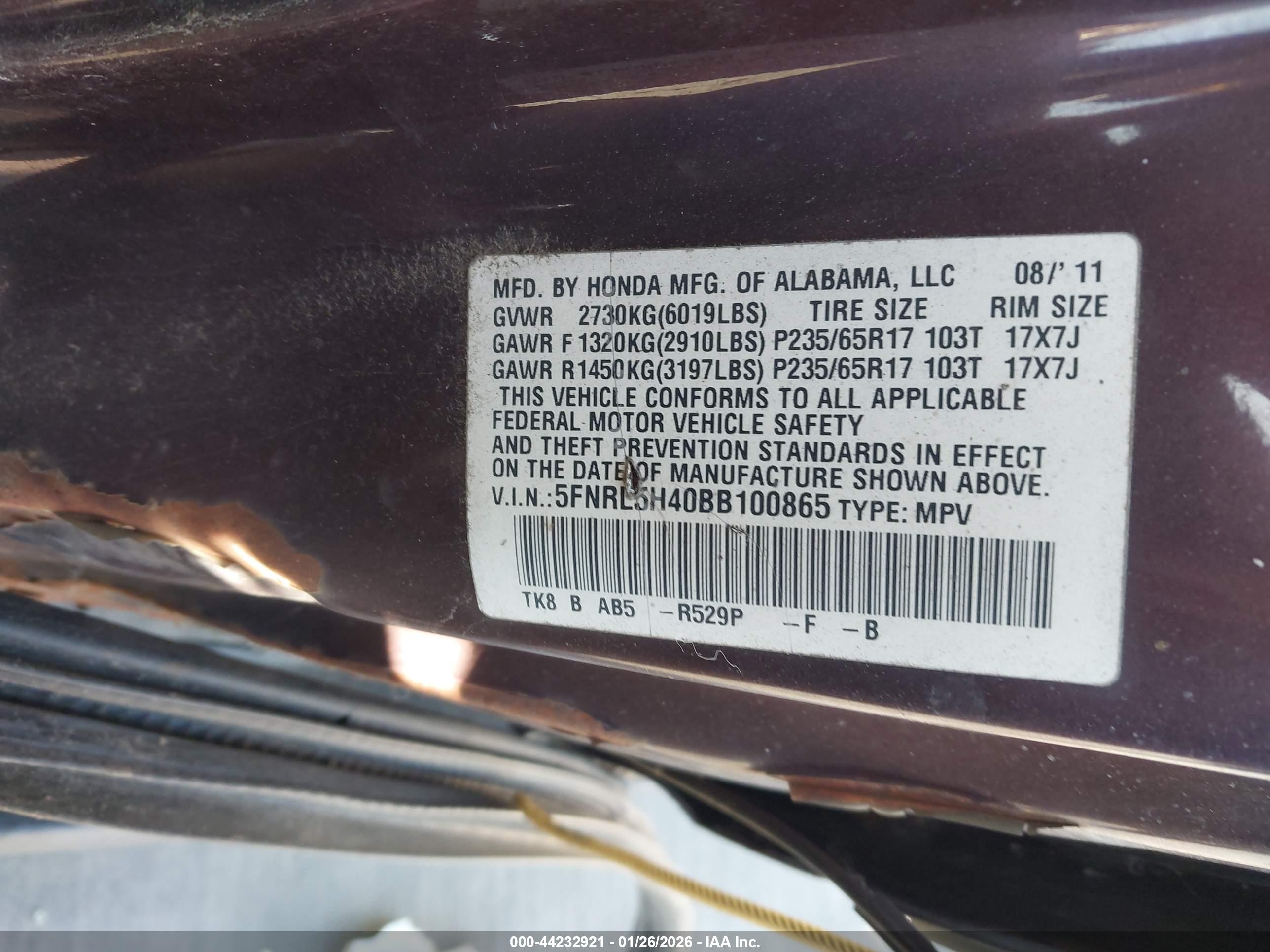 HONDA ODYSSEY image 9