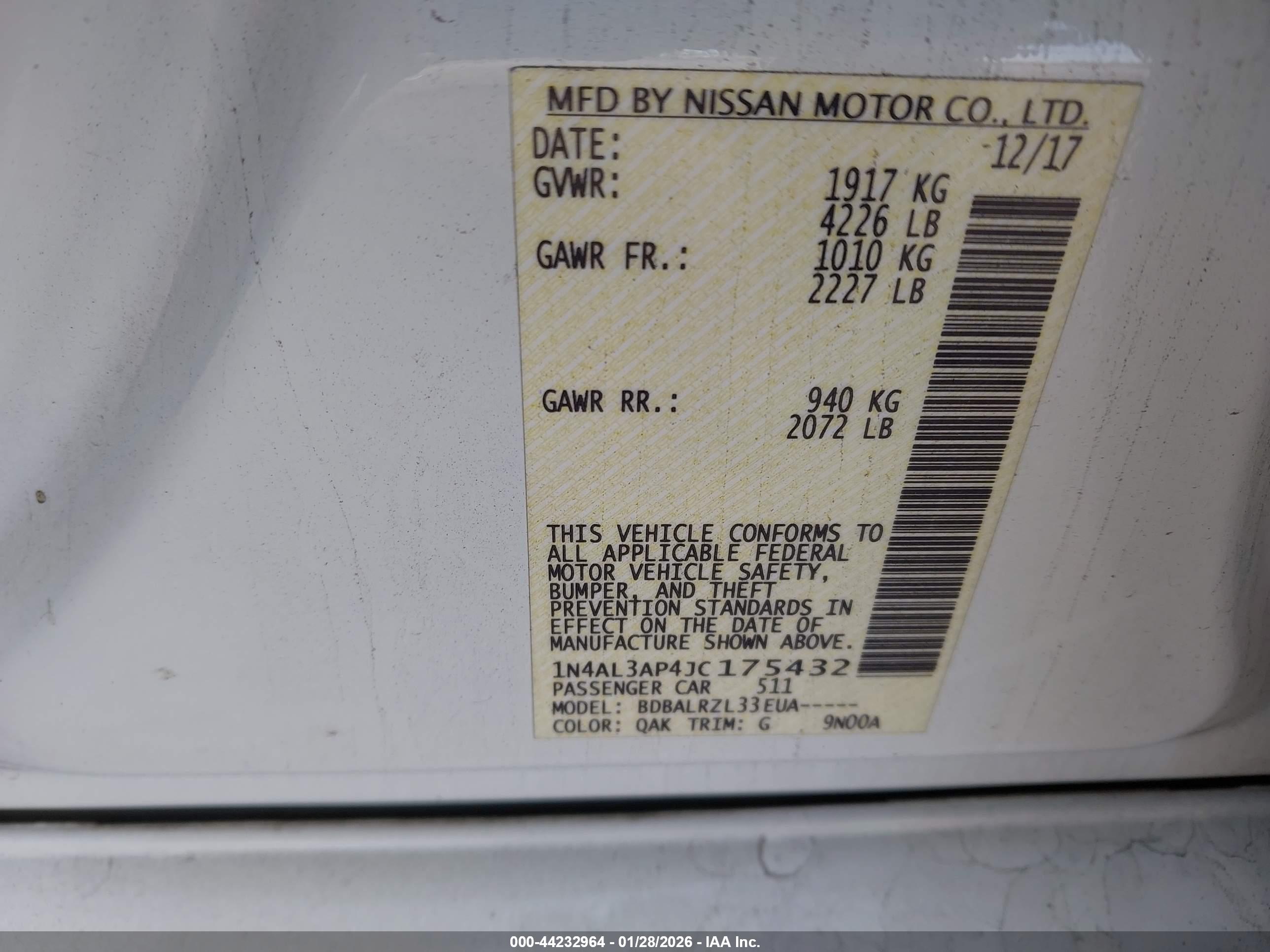 NISSAN ALTIMA image 9