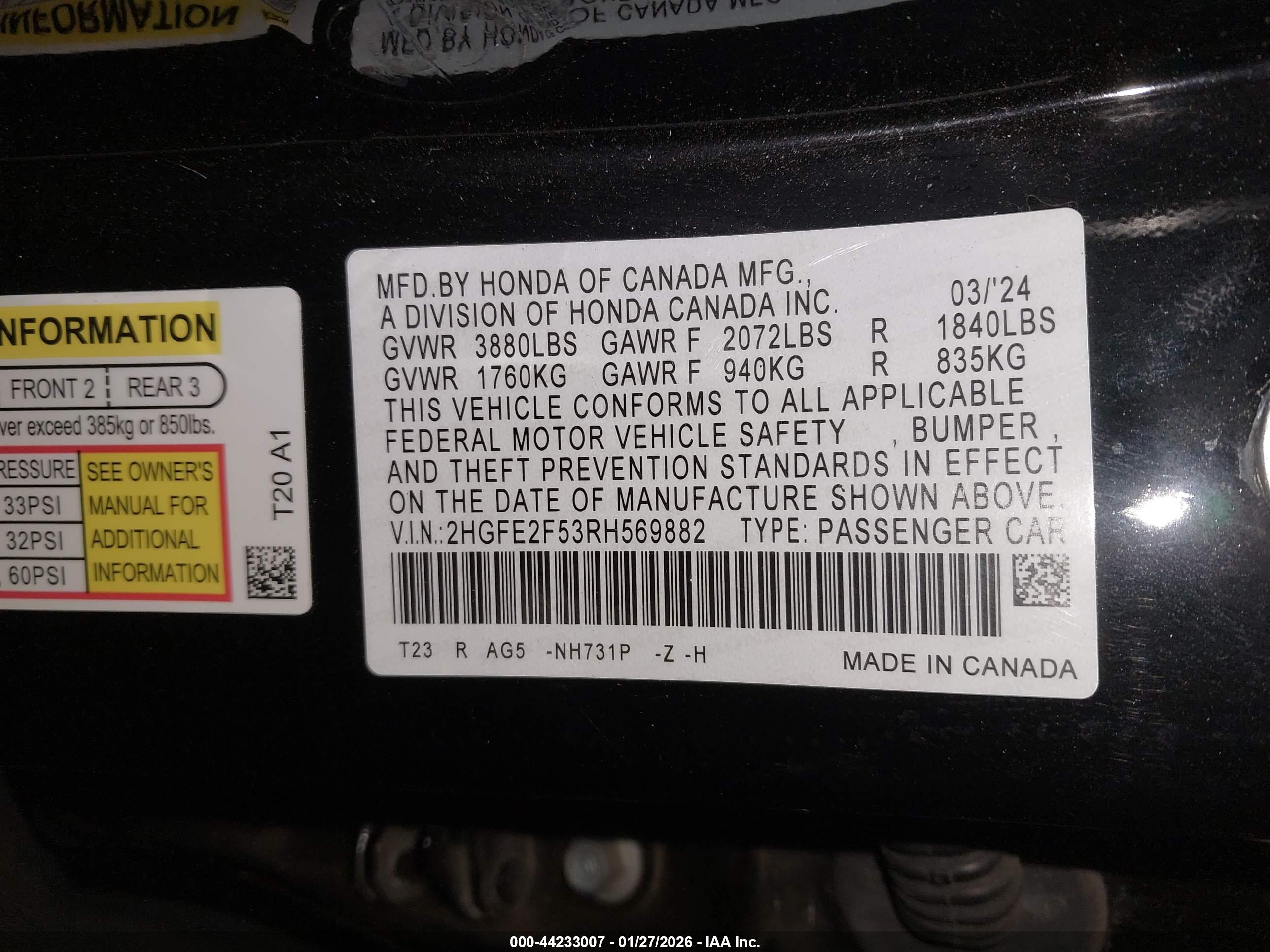 HONDA CIVIC image 9
