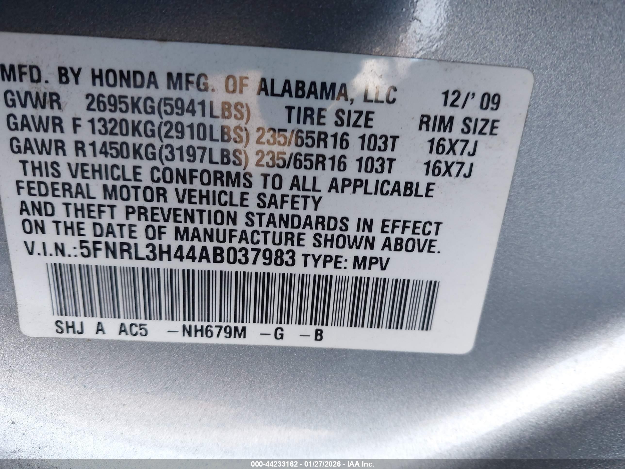 HONDA ODYSSEY image 9