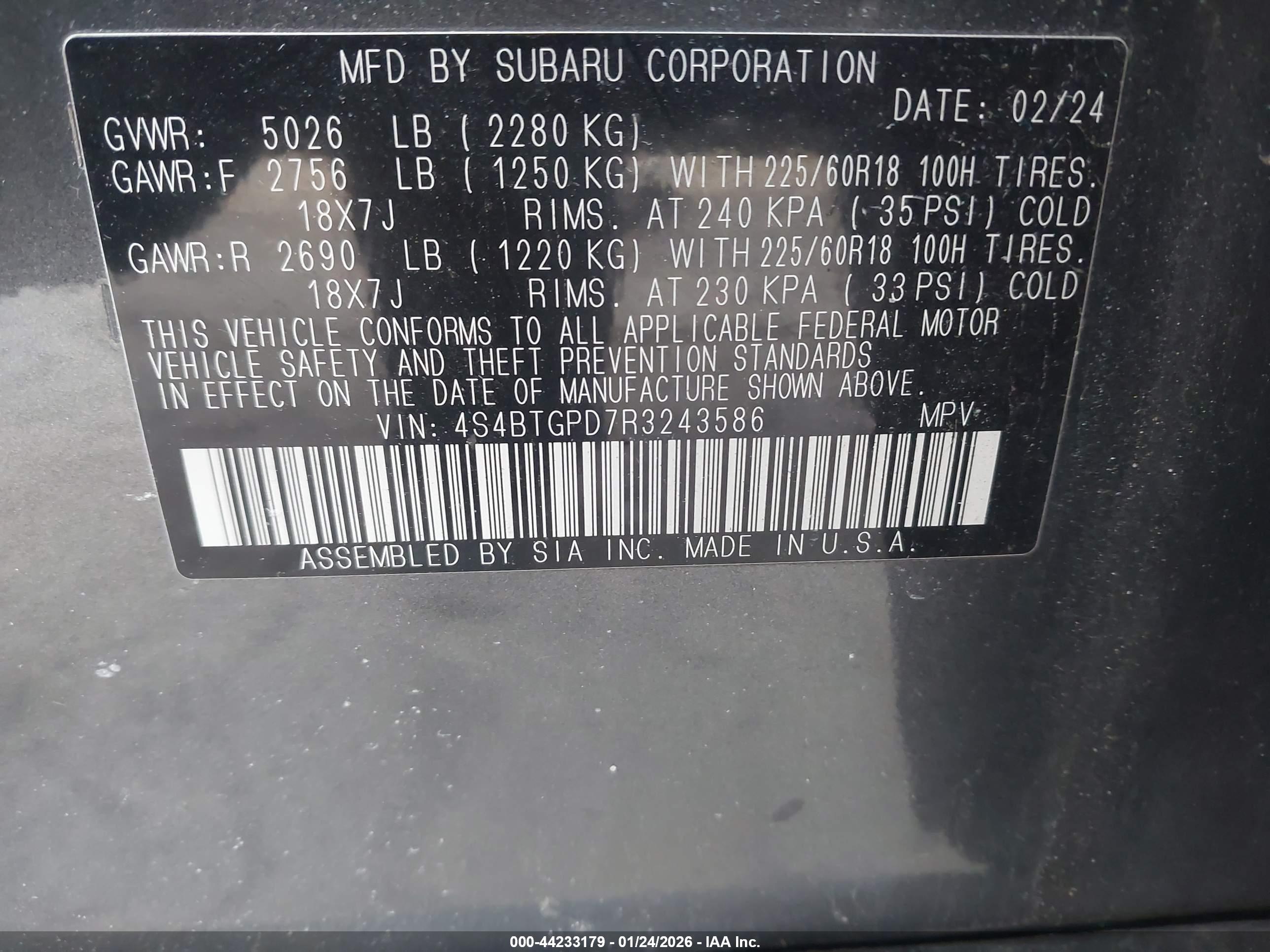 SUBARU OUTBACK image 9