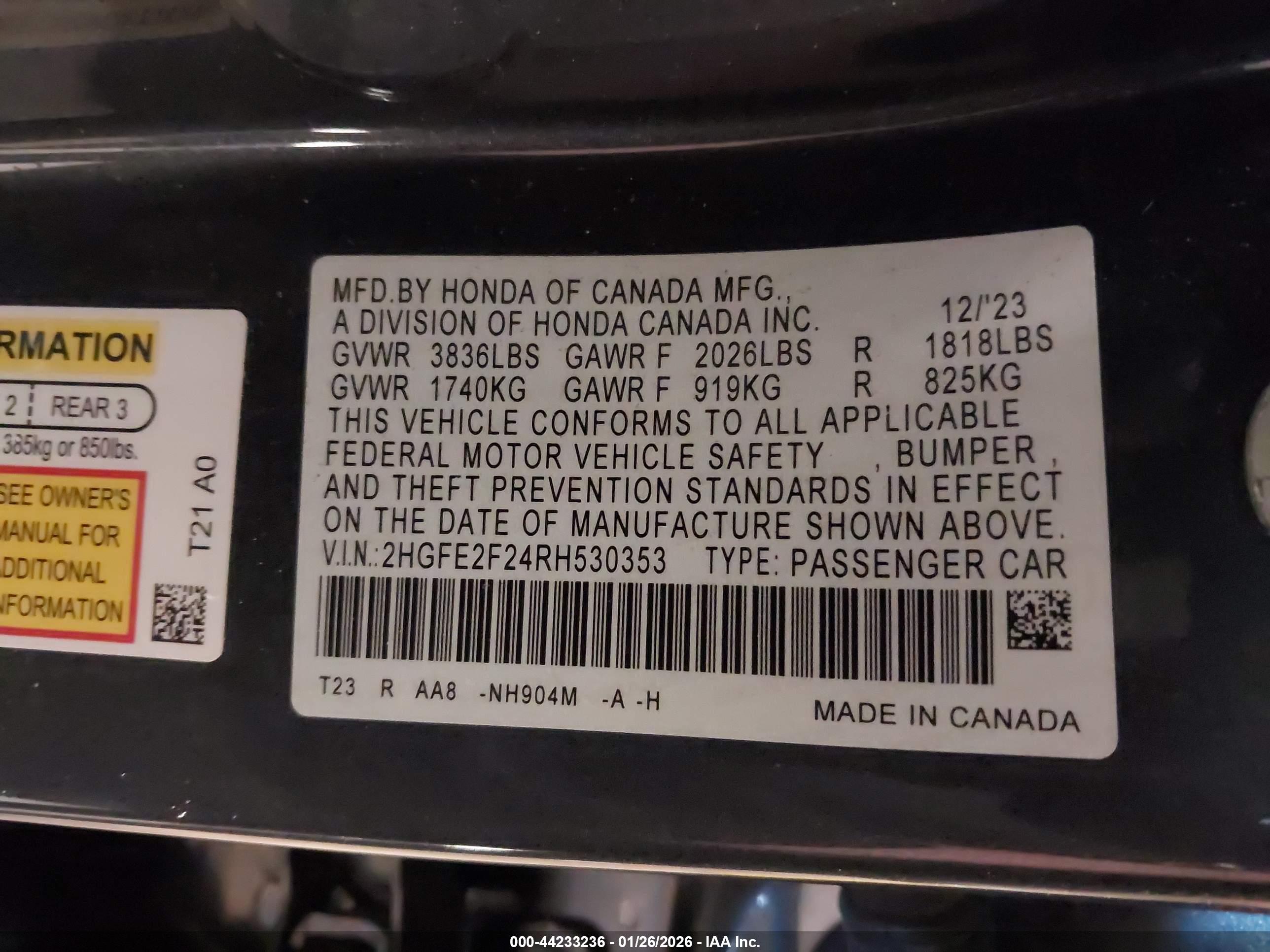 HONDA CIVIC image 9