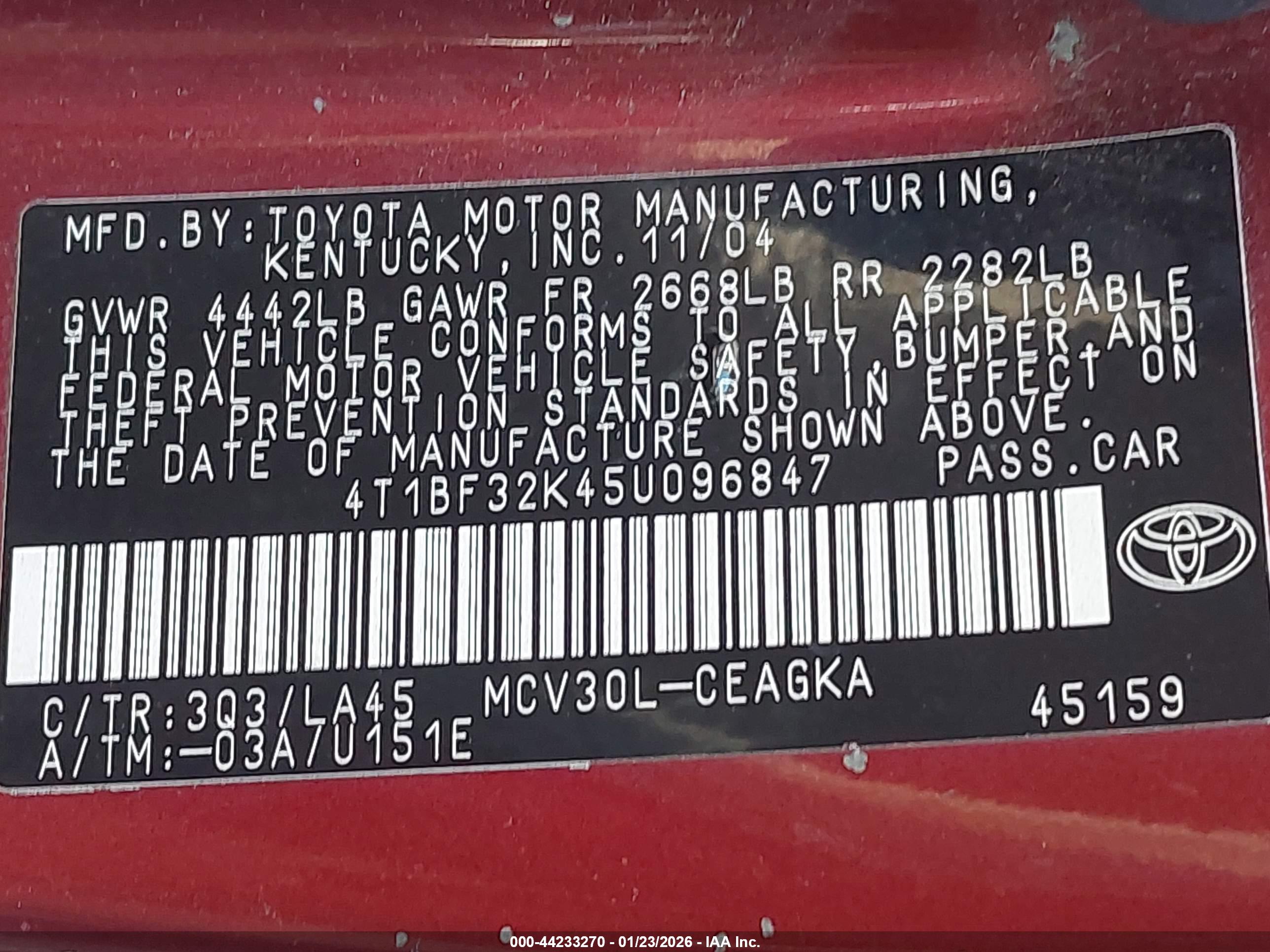 TOYOTA CAMRY image 9
