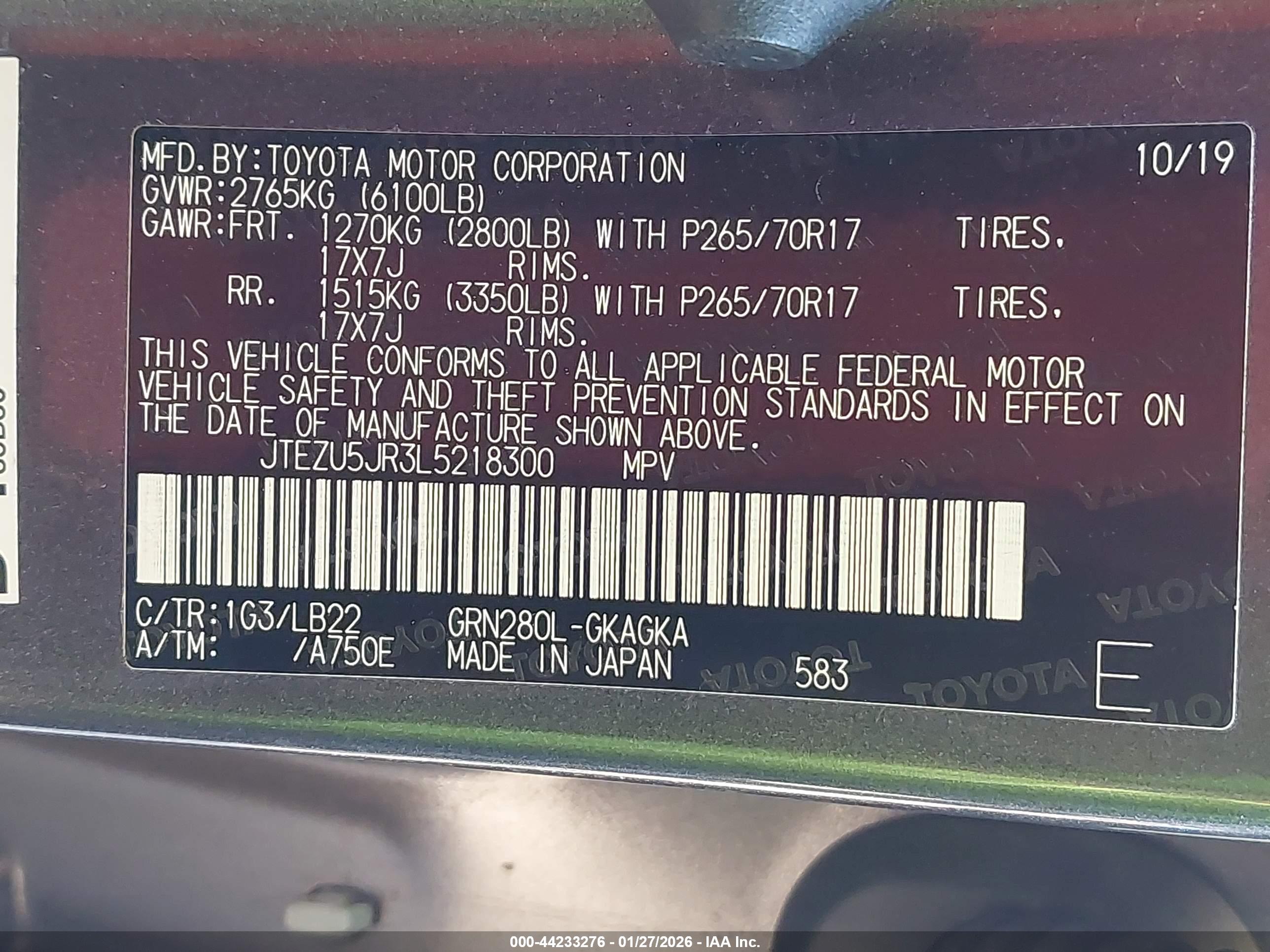TOYOTA 4RUNNER image 9