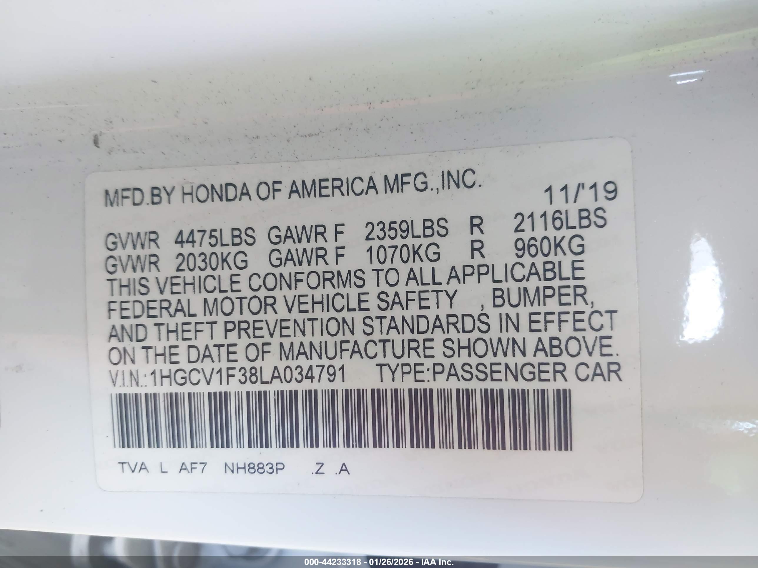 HONDA ACCORD image 9