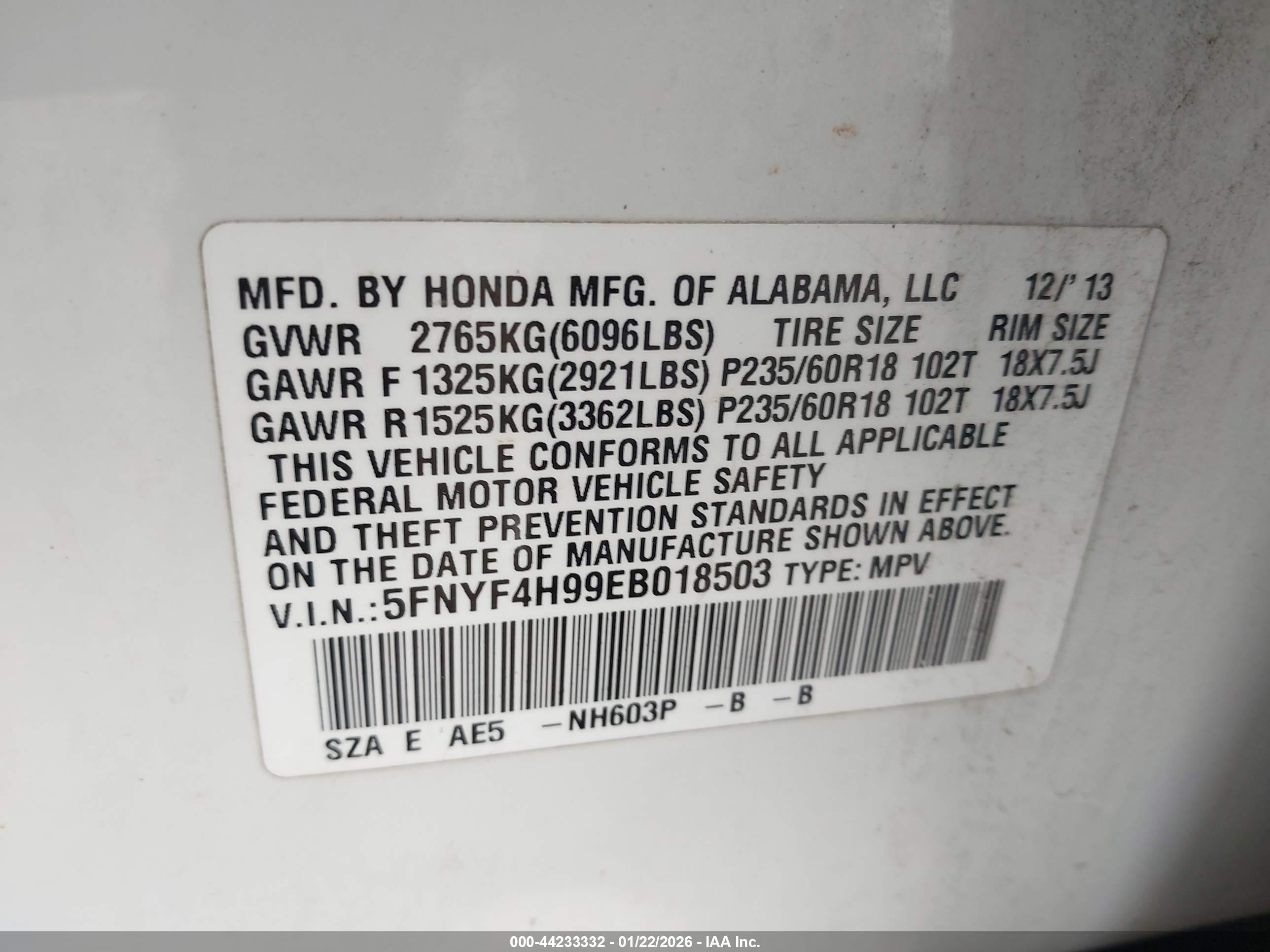 HONDA PILOT image 9