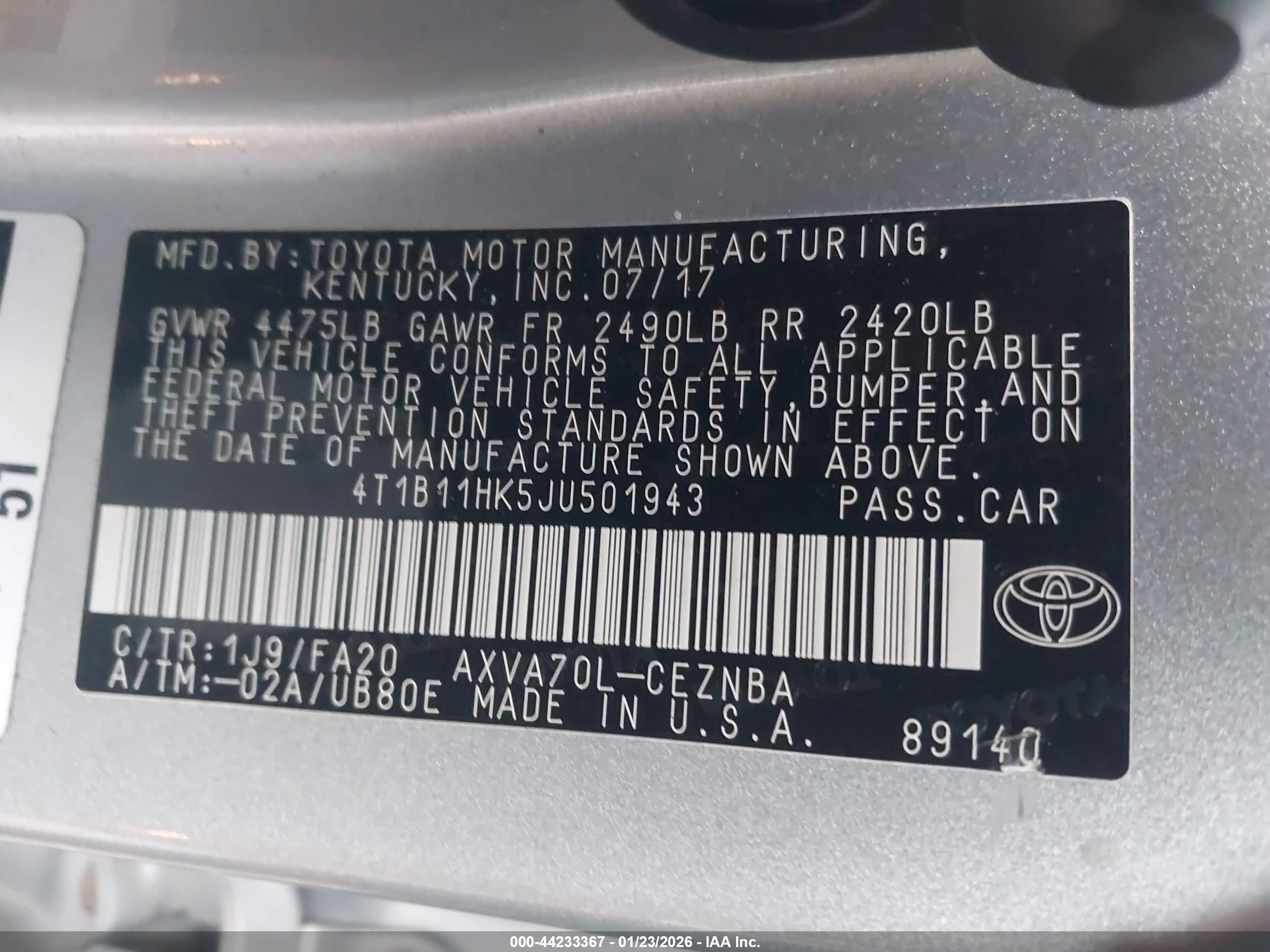 TOYOTA CAMRY image 9