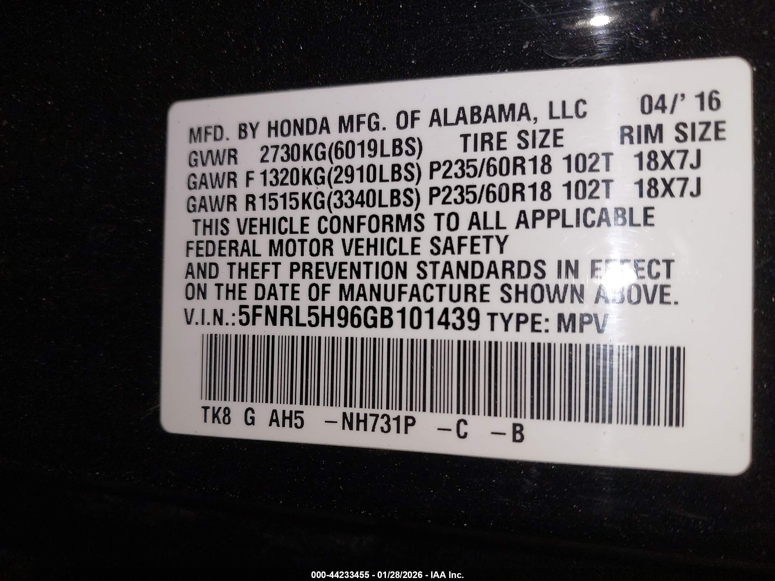 HONDA ODYSSEY image 9