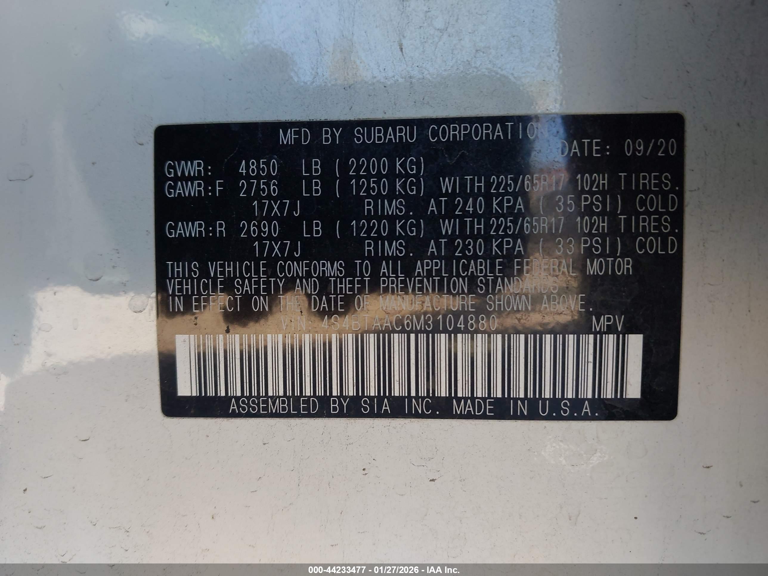 SUBARU OUTBACK image 9